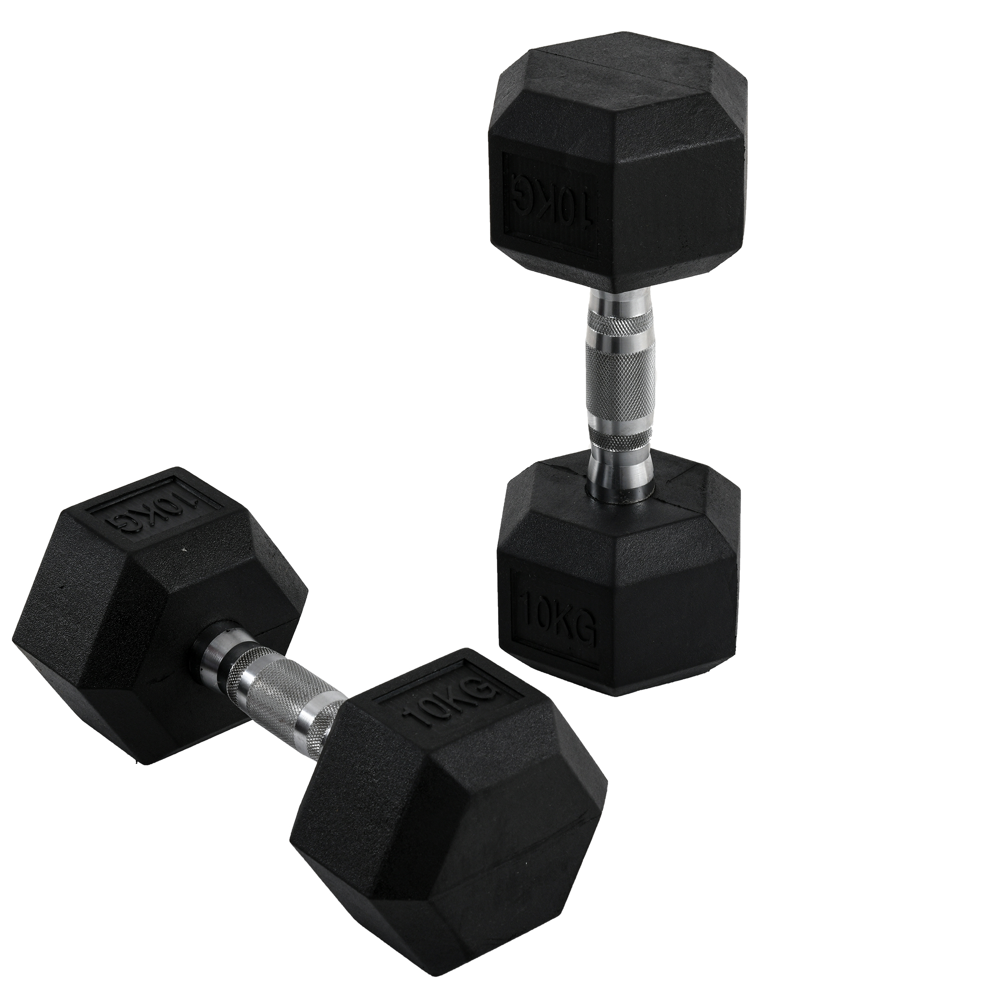 HOMCOM Haltère courte dodécagonale 15 Kg