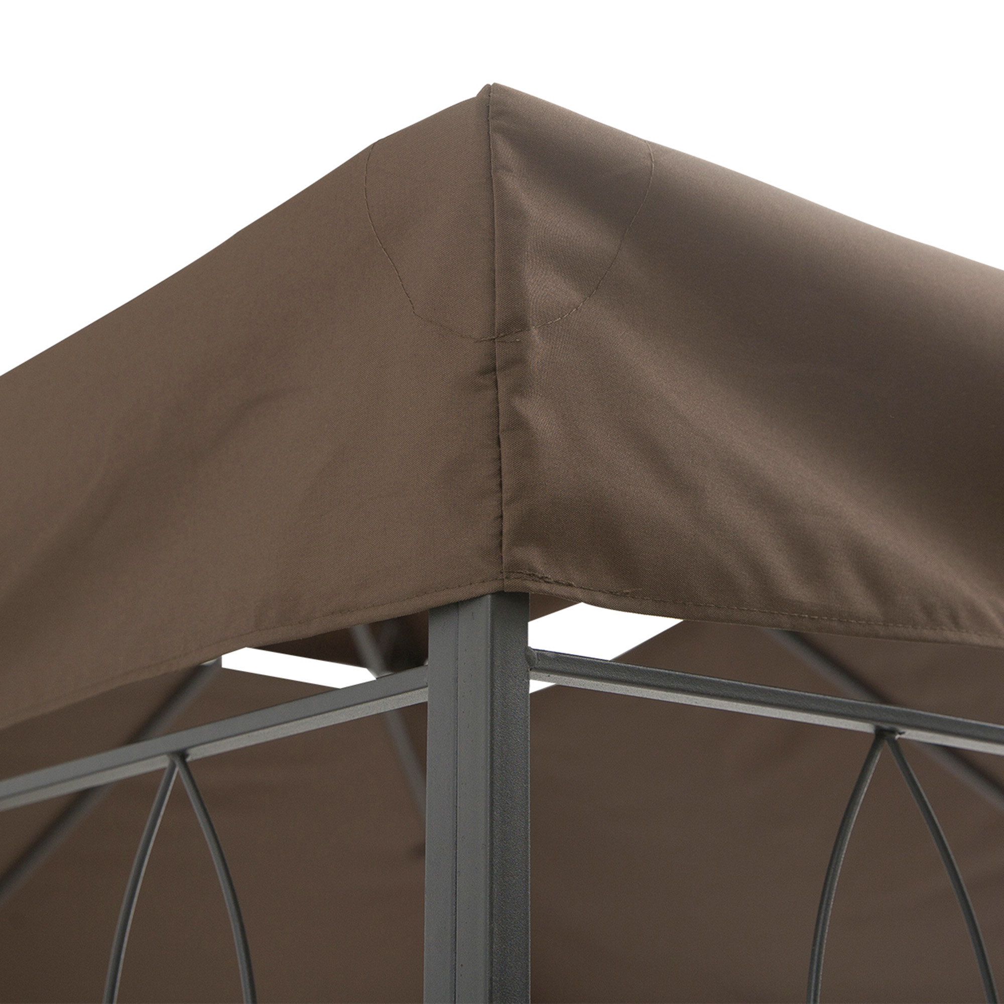 Outsunny 3x4m Gazebo Replacement Roof Canopy 2 Tier Top UV Cover Garden Patio Outdoor Sun Awning Shelters, Brown  (TOP COVER ONLY) 9