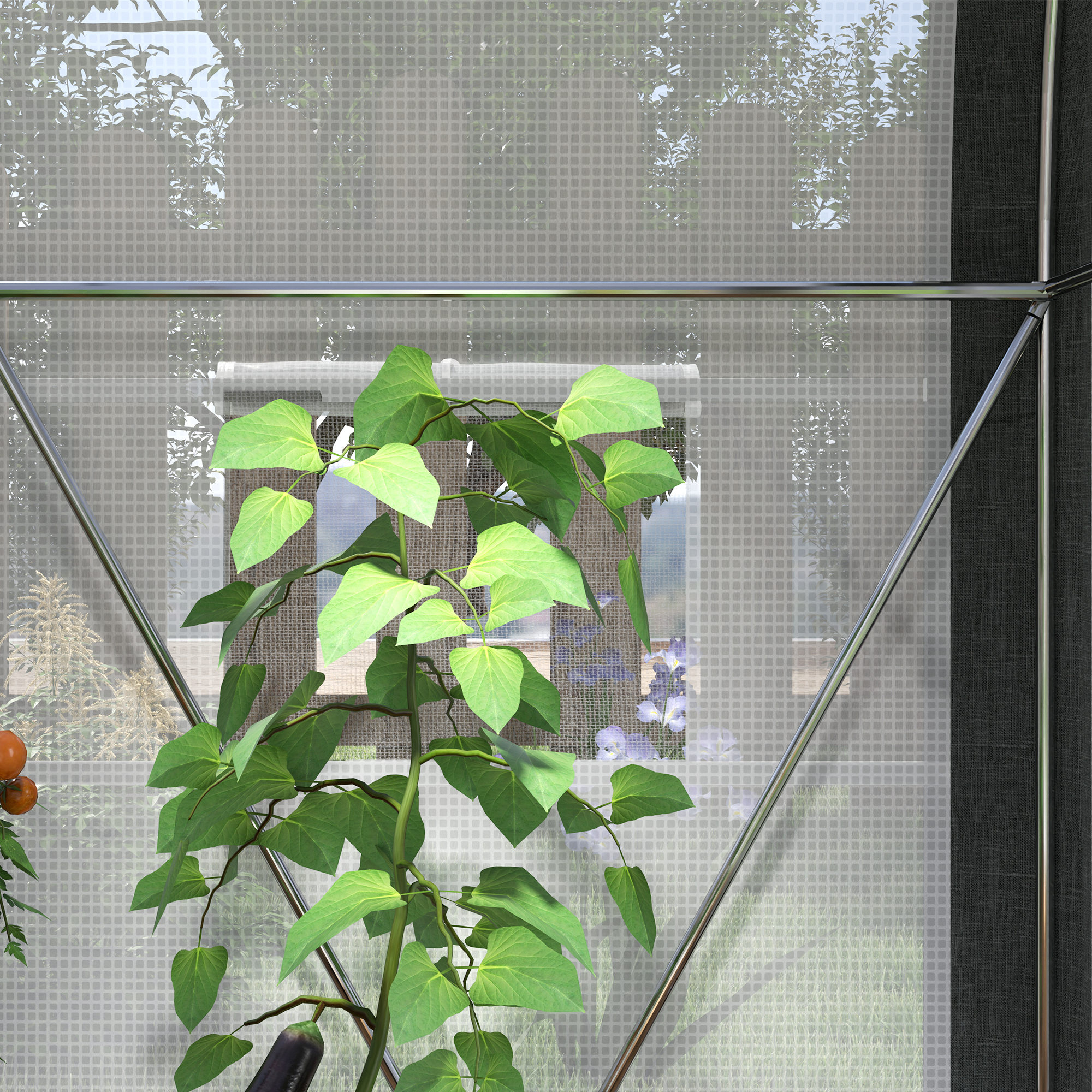 Outsunny 3 x 2(m) Walk-In Tunnel Greenhouse, with Accessories White 9