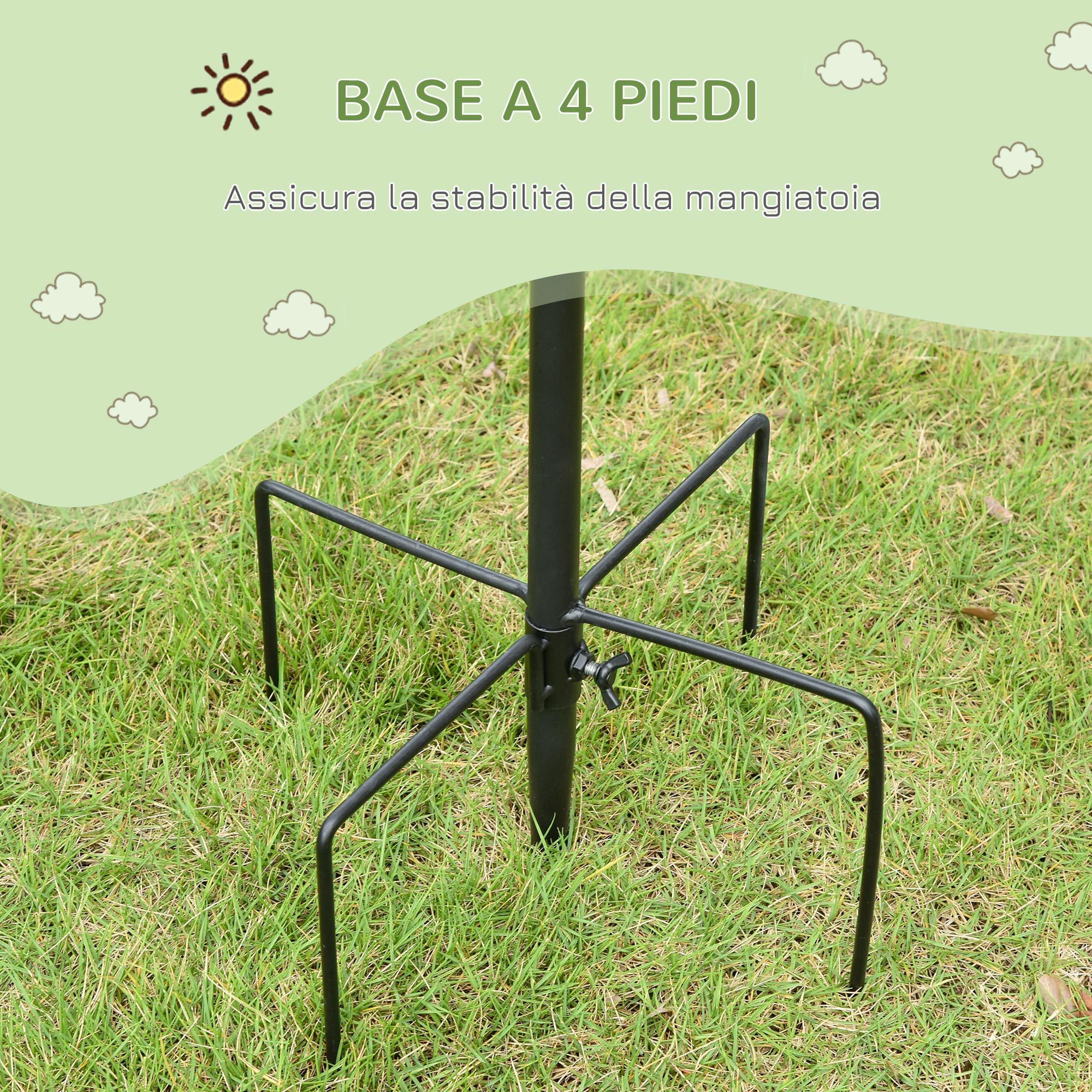 Mangiatoia E Bagno Per Uccelli Da Albero – Set Di Ciotole In Plastica Con Staffe E Clip – Rosso Rame - 5