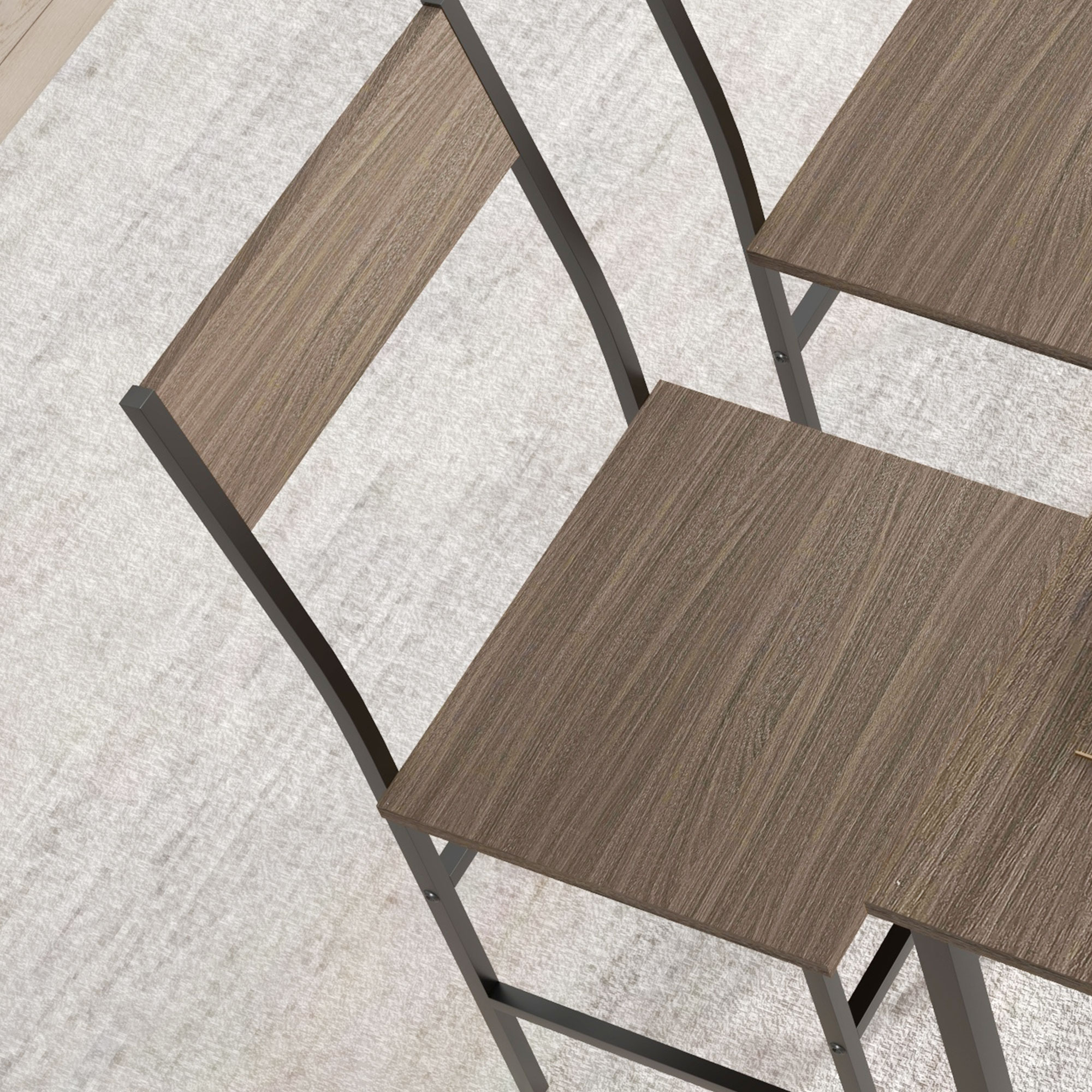 HOMCOM Four-Piece Dining Set, With Table, Chairs and Bench 9
