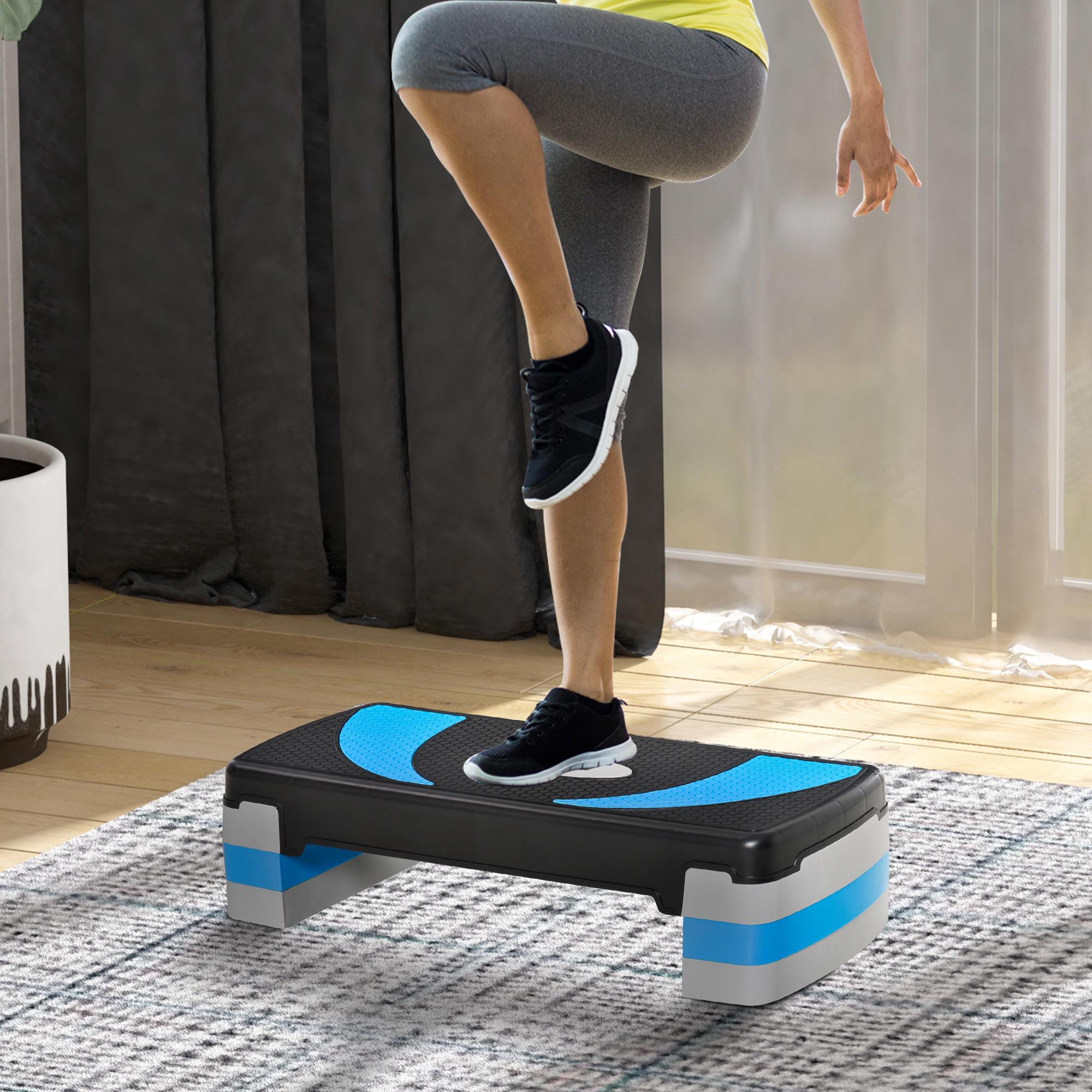 Stepper Fitness 2025 : 3 Niveaux De Résistance, Hauteur Réglable, Pliable – Entraînement Complet à La Maison (150 Kg Max)