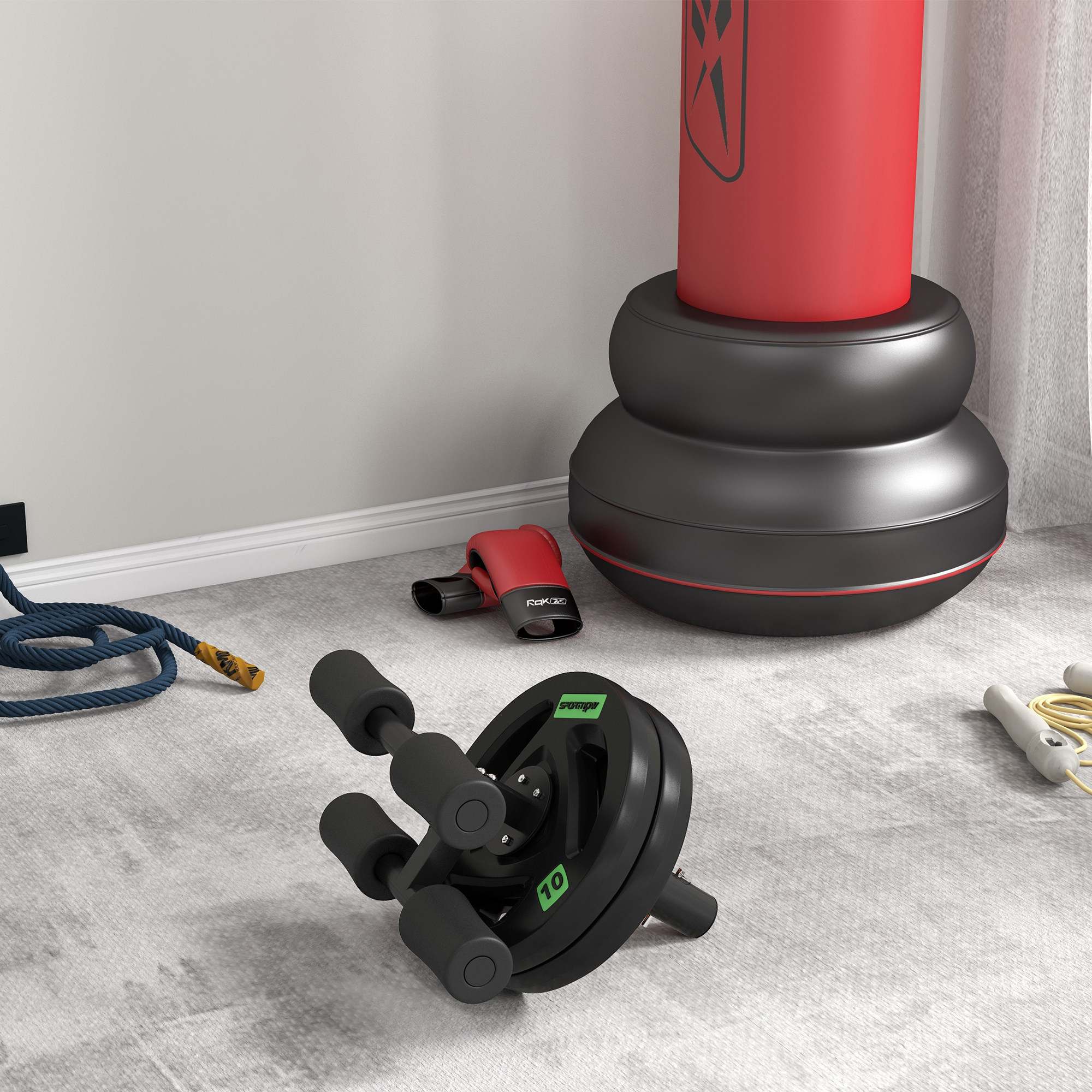 SPORTNOW Two 5kg Olympic Weight Plates, Tri-Grip Rubber-Coated Barbell Weights, with 5cm Holes, for Home, Gym, Office 9