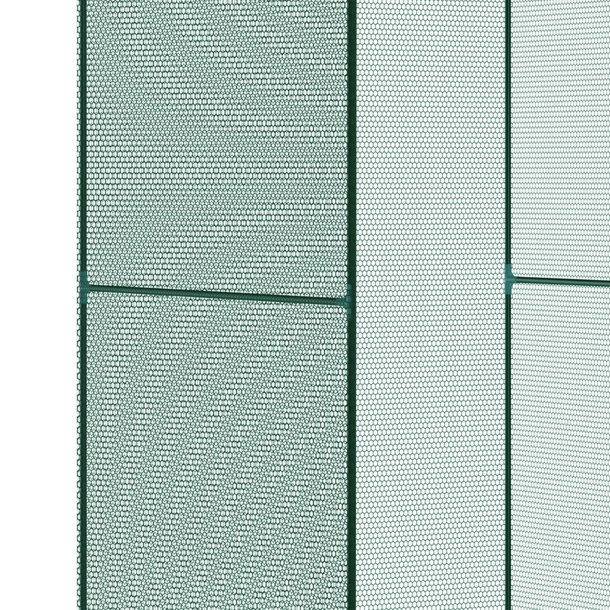 Outsunny 120 x 120cm Compact Plant Cage, with Netting Green 9