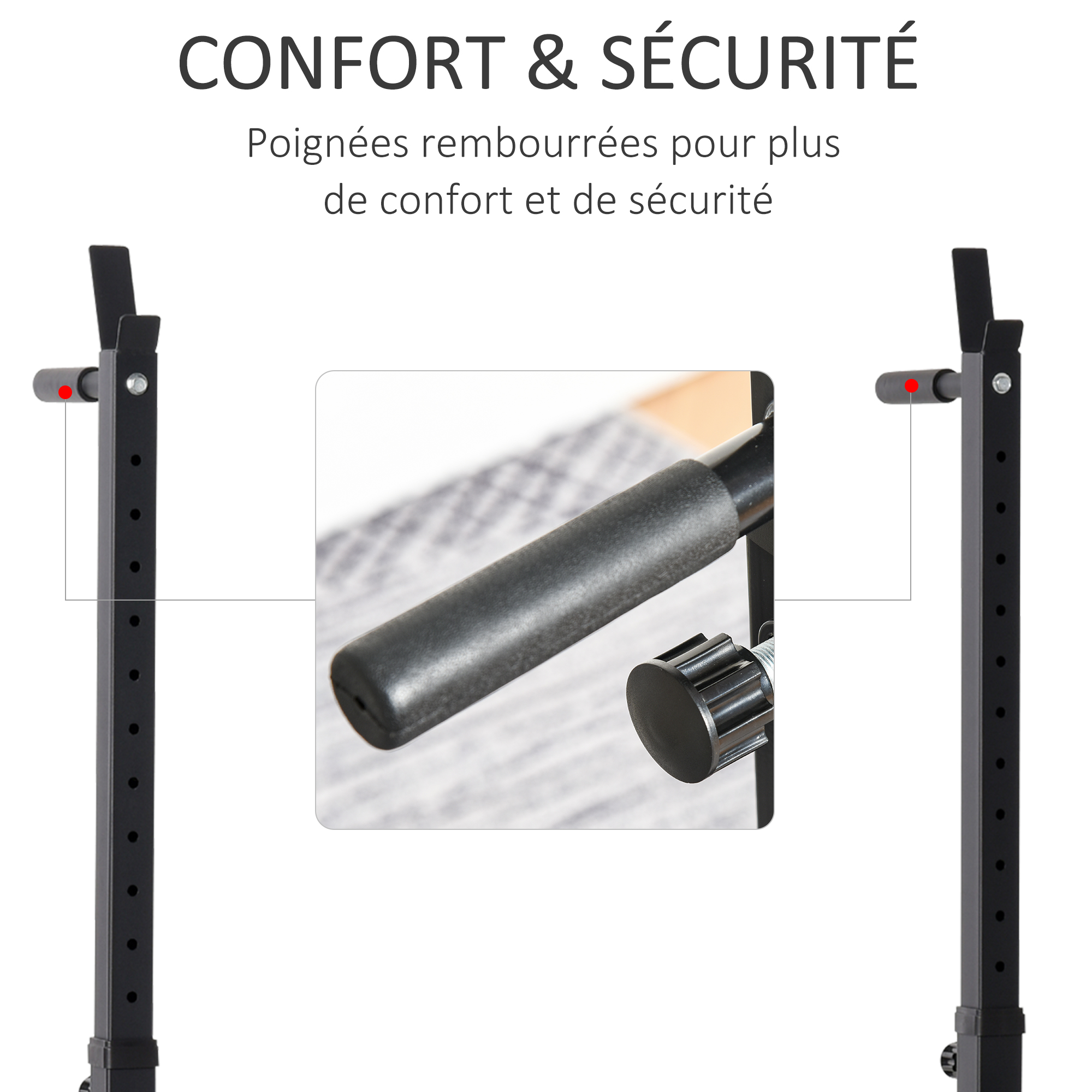 Support d’Haltères Réglable – Ergonomique, Stable et Compact
