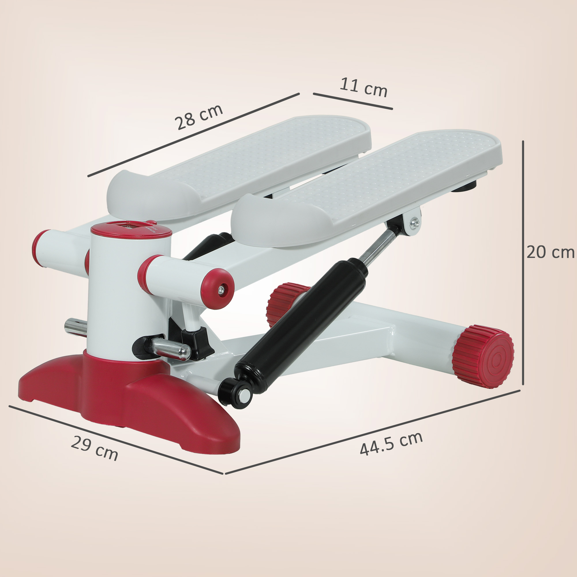 SPORTNOW Mini Stepper Machine, with LCD Monitor, Non-Slip Pedals, Grey 3