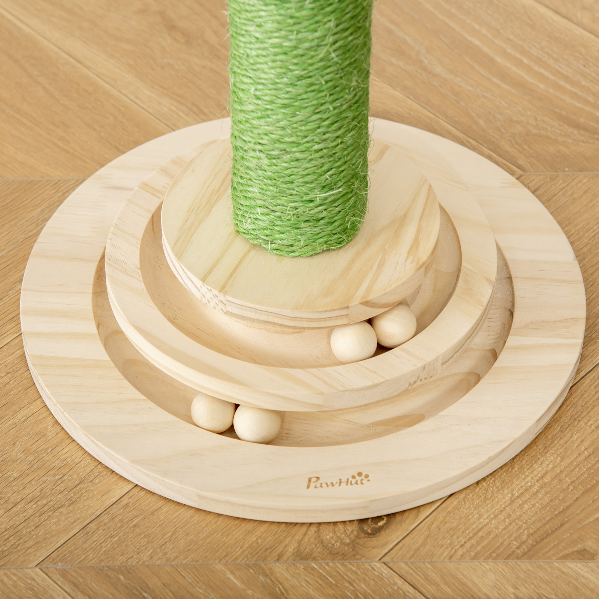 Arbre à Chat En Forme De Cactus Pour Chat D'intérieur Par PawHut Avec Griffoir En Sisal Et Boule Suspendue 33 Po Vert D30 764v00gn 332084436