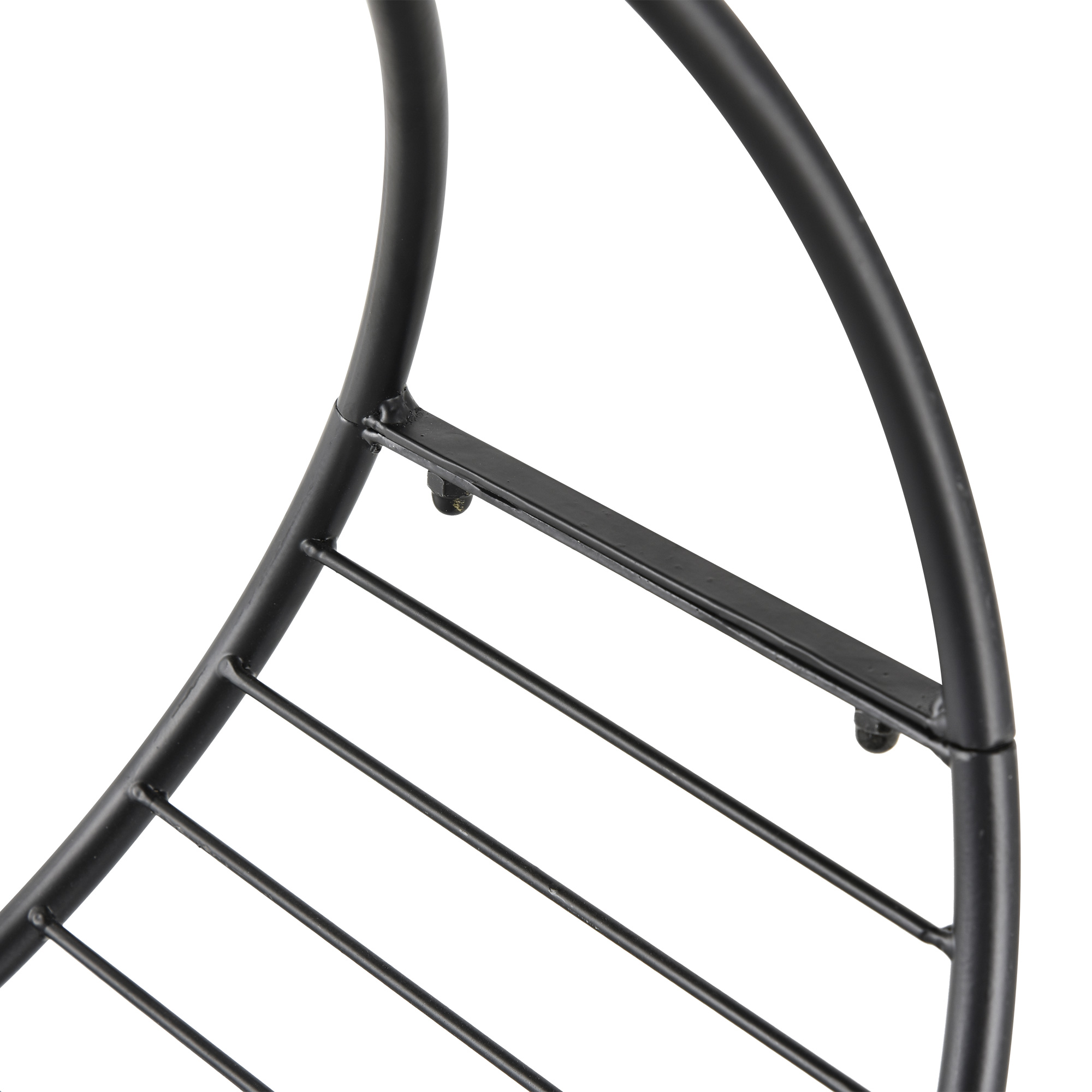Outsunny Portalegna A Cesto In Metallo 45x29.5x47 Cm – Per Interno/esterno, Verniciato Nero, Antiruggine, Capacità 15 Kg