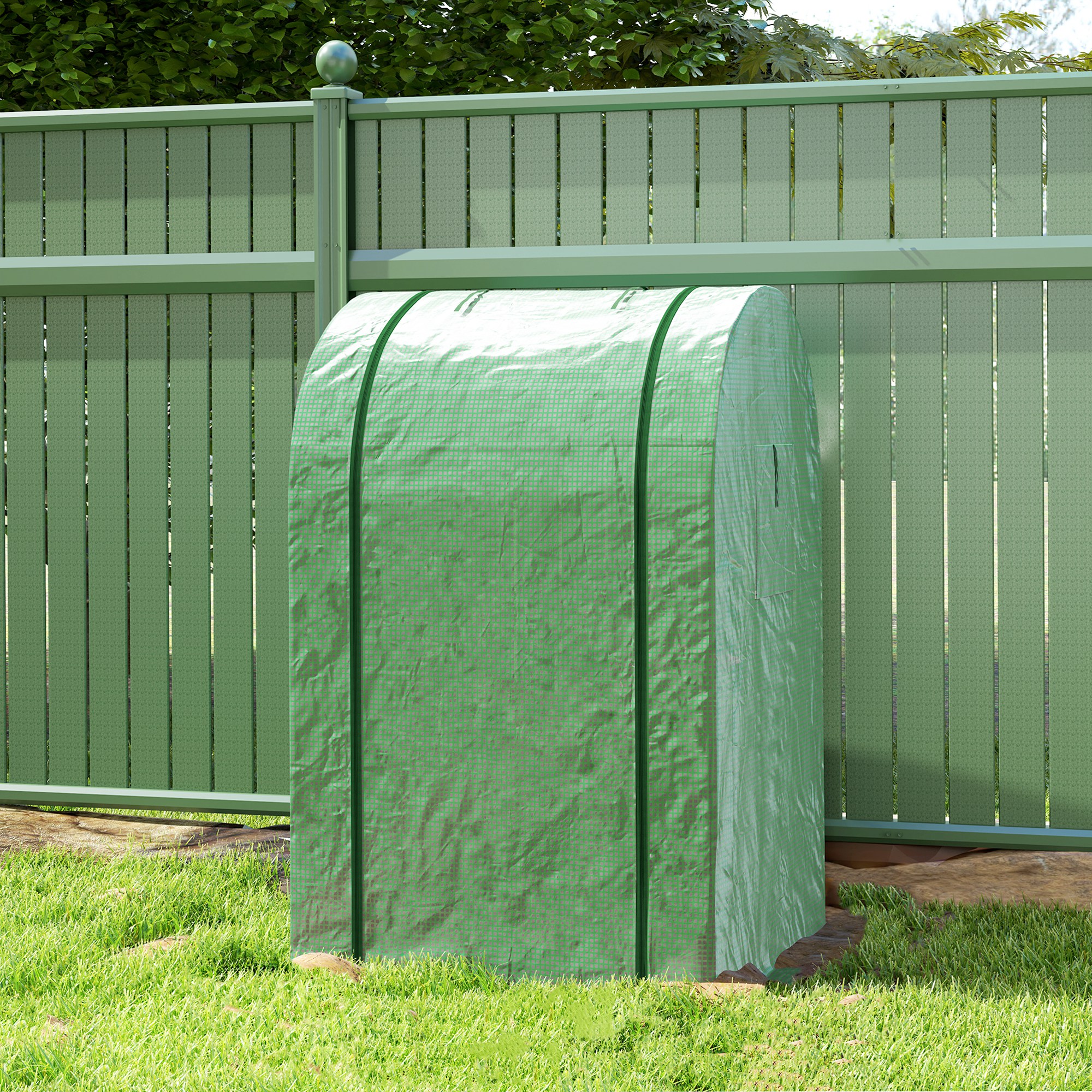 Outsunny 94 x 94cm Mini Portable Greenhouse Green 8