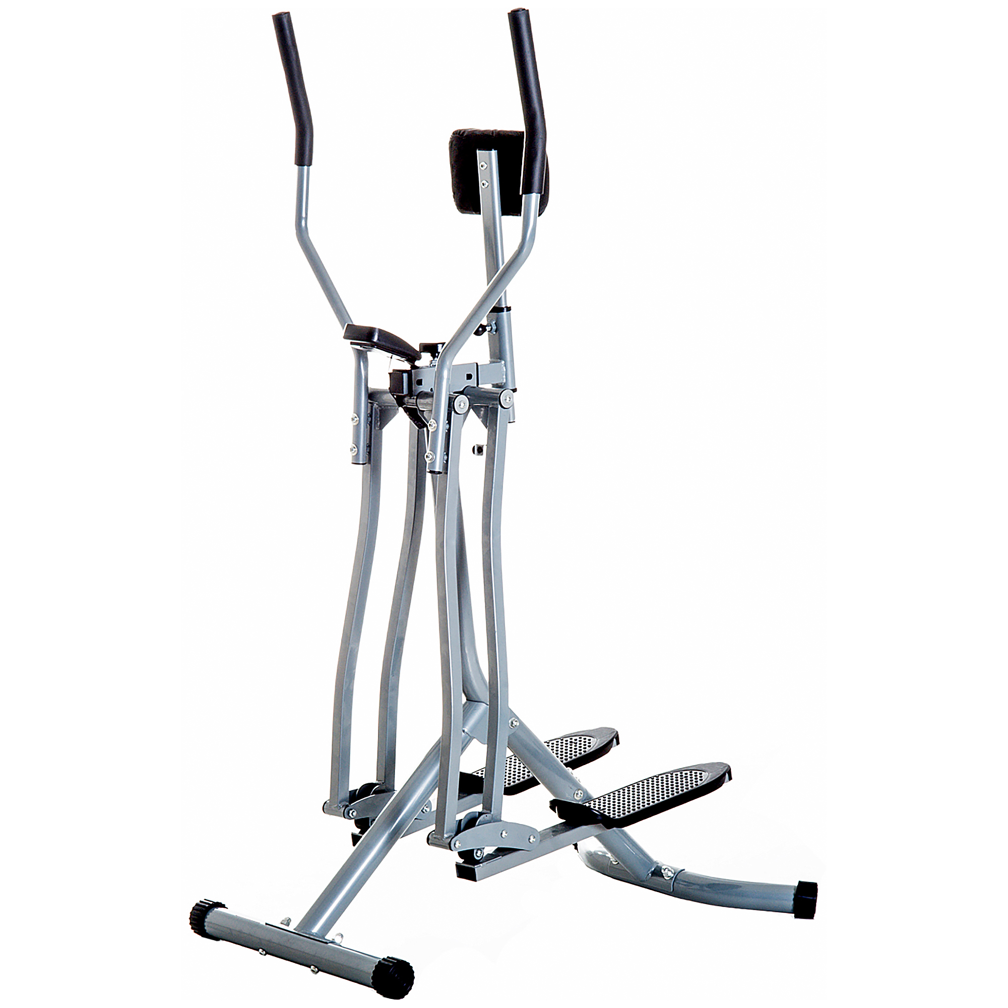 HOMCOM Bicicleta Elíptica Ajustable con Pantalla Carga 110 kg Air Walker para Entrenamiento Cintura Caderas 96x60x152 cm Gris   Aosom España