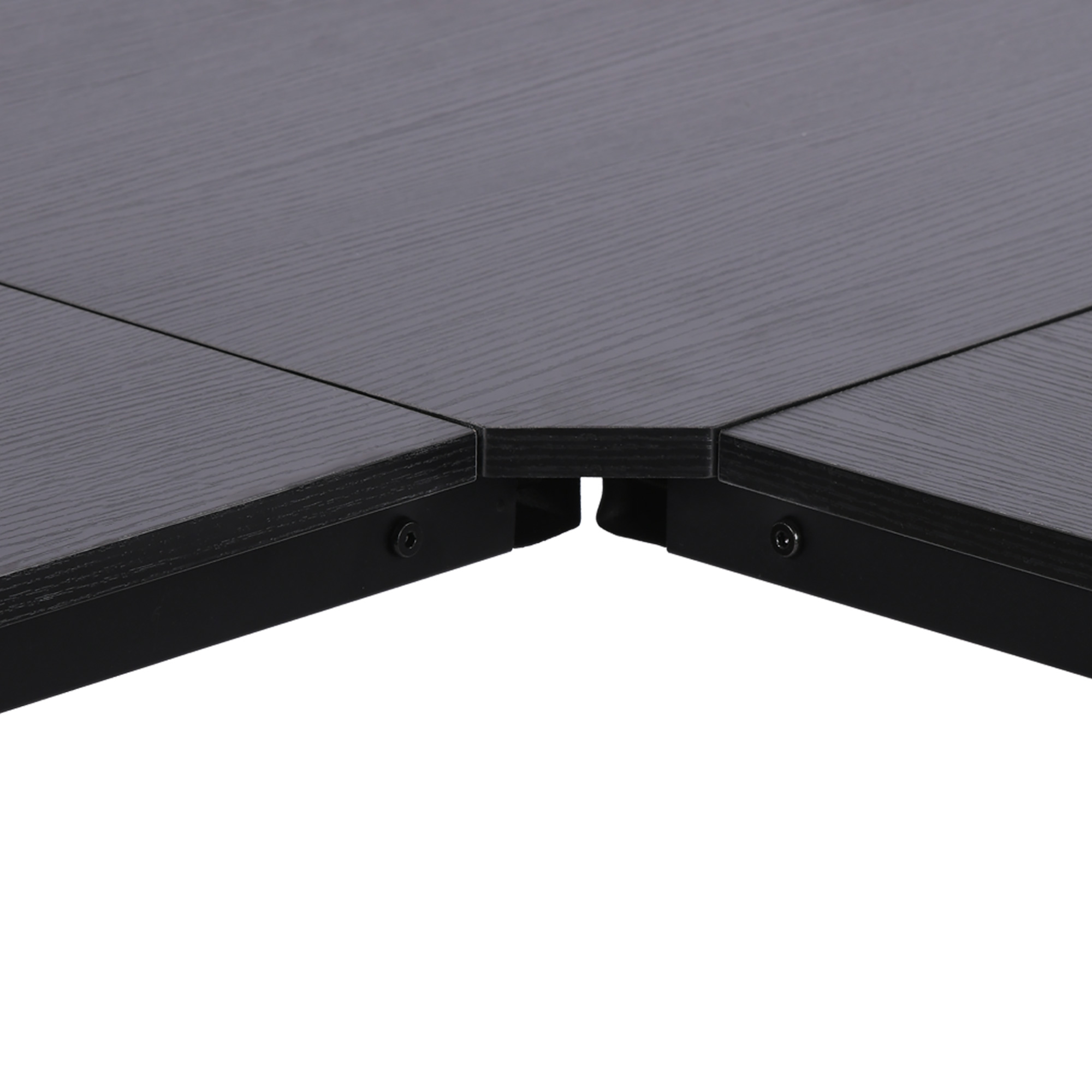 Arvutilaud, L-kujuline nurgalaud, nurga all olev laud, MDF, must, 150 x 150 x 76 cm