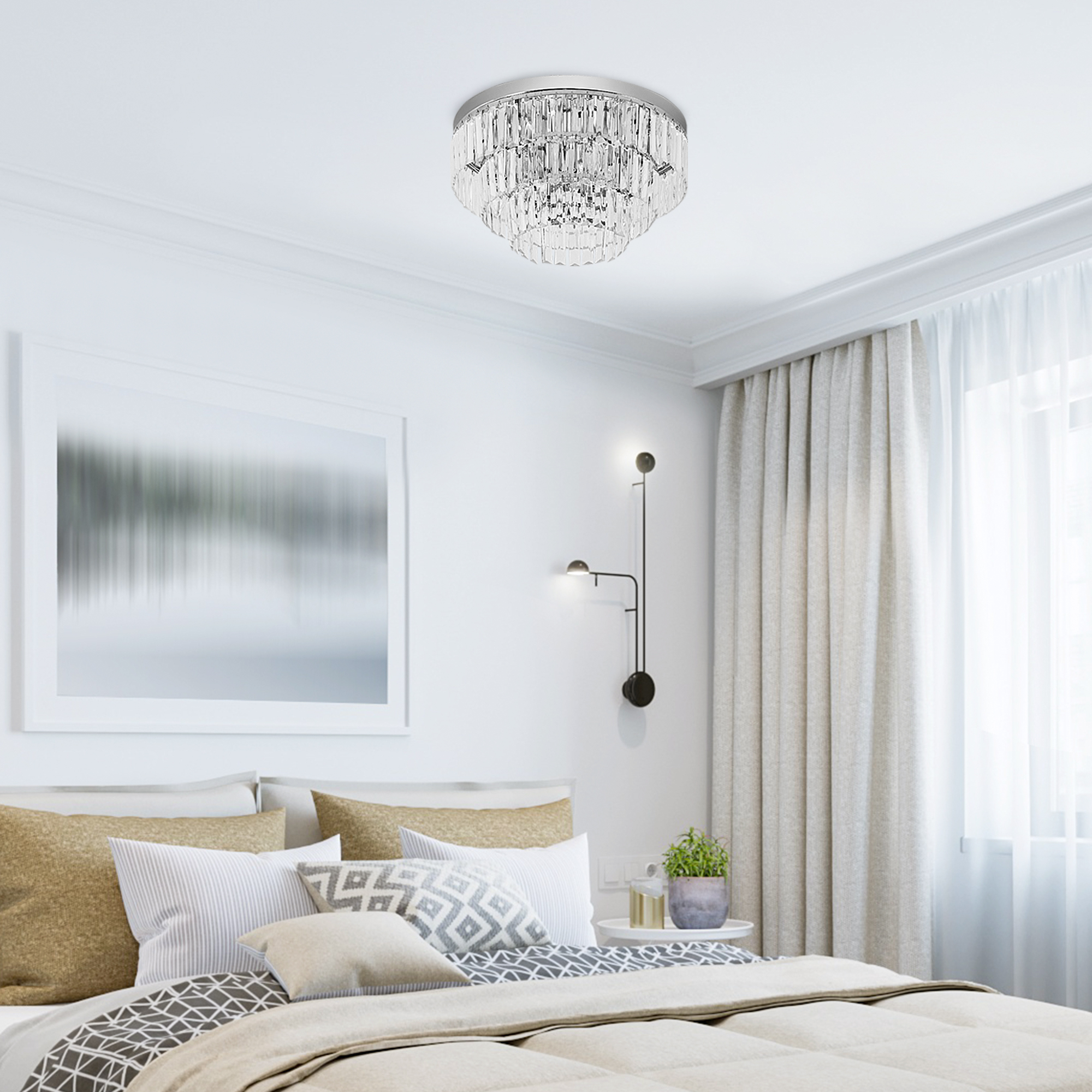 HOMCOM 122 Crystallite Ceiling Chandelier 7