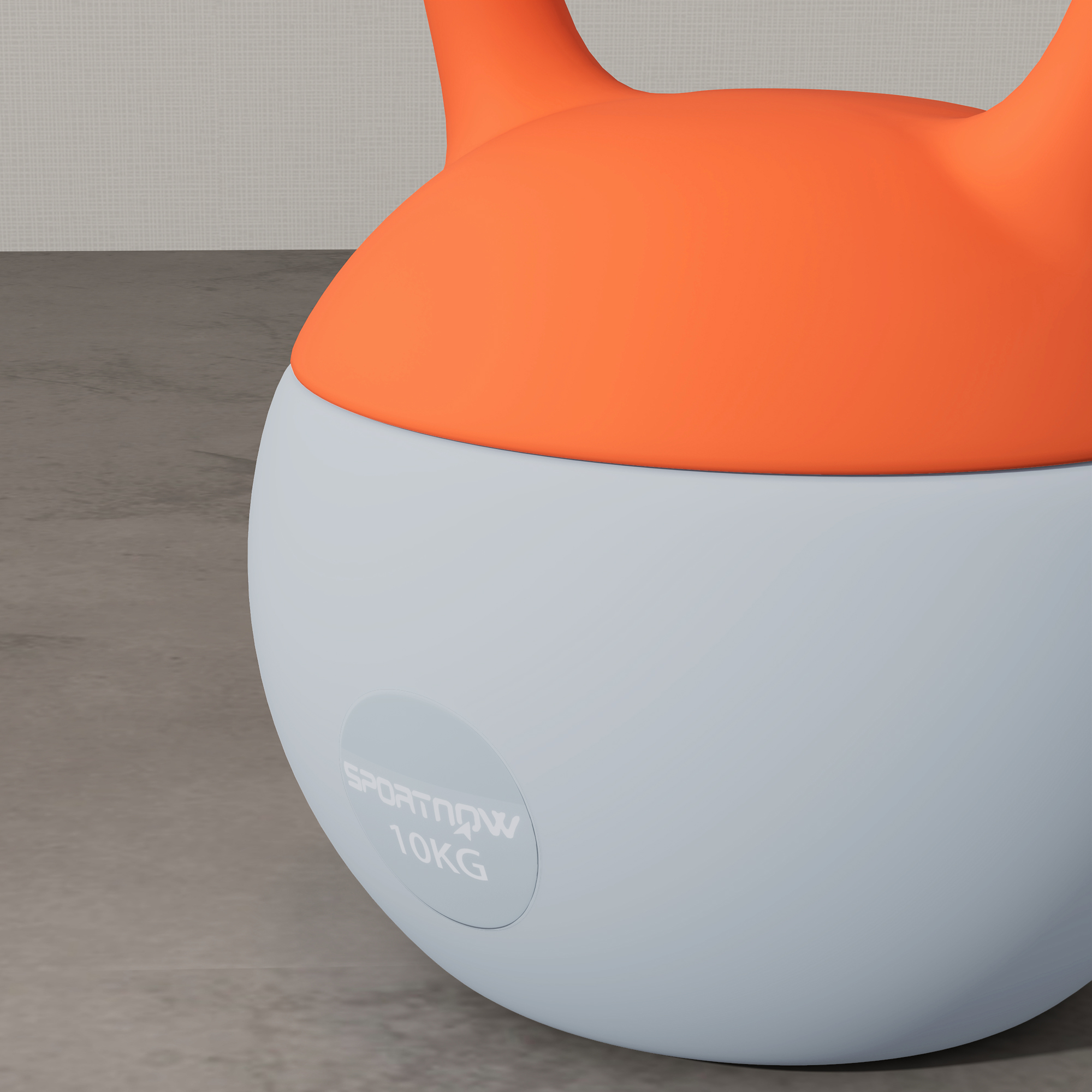 SPORTNOW 10KG Soft Kettlebell, Kettle Bell with Non-Slip Handle for Home Gym, Weight Lifting, Strength Training, Orange/Grey 8