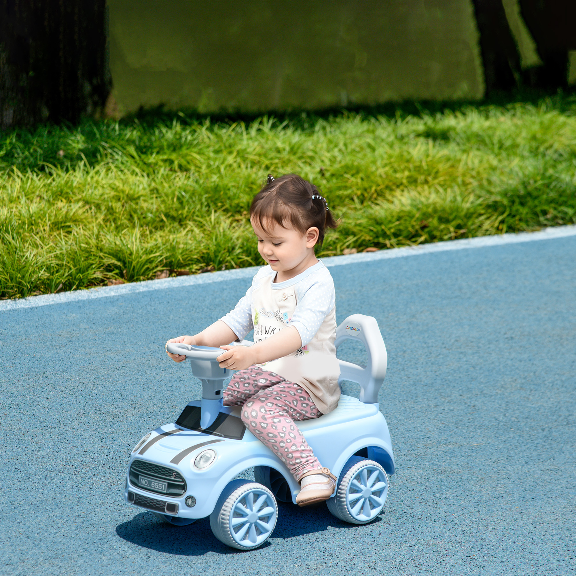Correpasillos Coaster Car Rosa + Azul Claro – Sin Pilas Ni Pedales, Ideal Para Niños De 3 Años En Adelante (Hasta 100 Kg)