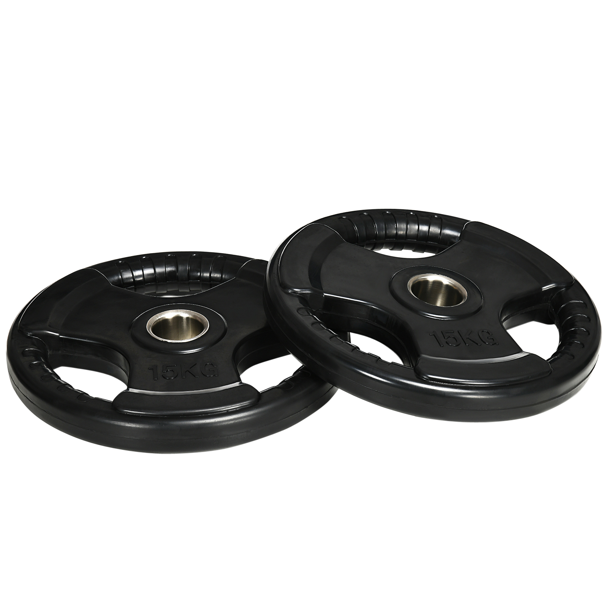 Ultrasport Hantelscheiben, 4 Hantelgewichte Im Set, 2x 2,5 Kg, 2x 5 Kg, Standard 30-Mm-Bohrung, Nutzbar Mit Kurzhanteln Und Langhantelstangen, Mit Eingriffen Für Freies Training