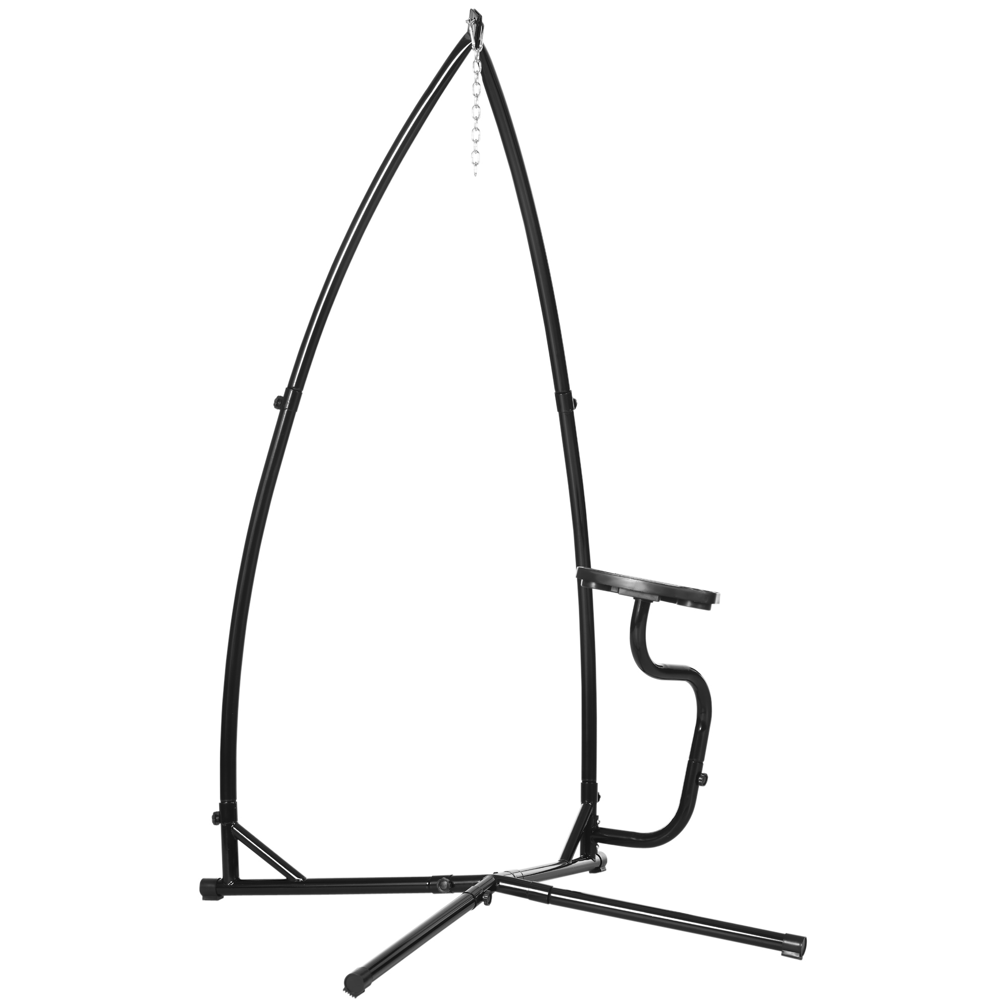 Product photograph of Outsunny Hammock Chair Stand Only Construction Heavy Duty Metal C-stand For Hanging Hammock Chair Porch Swing Indoor Or Outdoor Use from Aosom UK