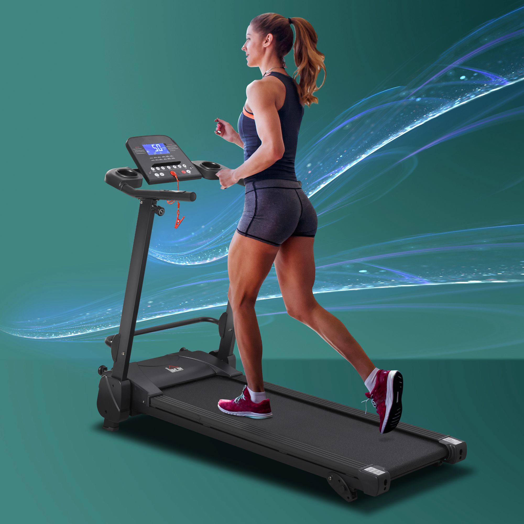 Tapis Roulant Elettrico Pieghevole Mengmiao Con Inclinazione 15%, Motore Brushless Silenzioso 45dB, Pedana 7 Strati + 10 Ammortizzatori, Portata 136 Kg