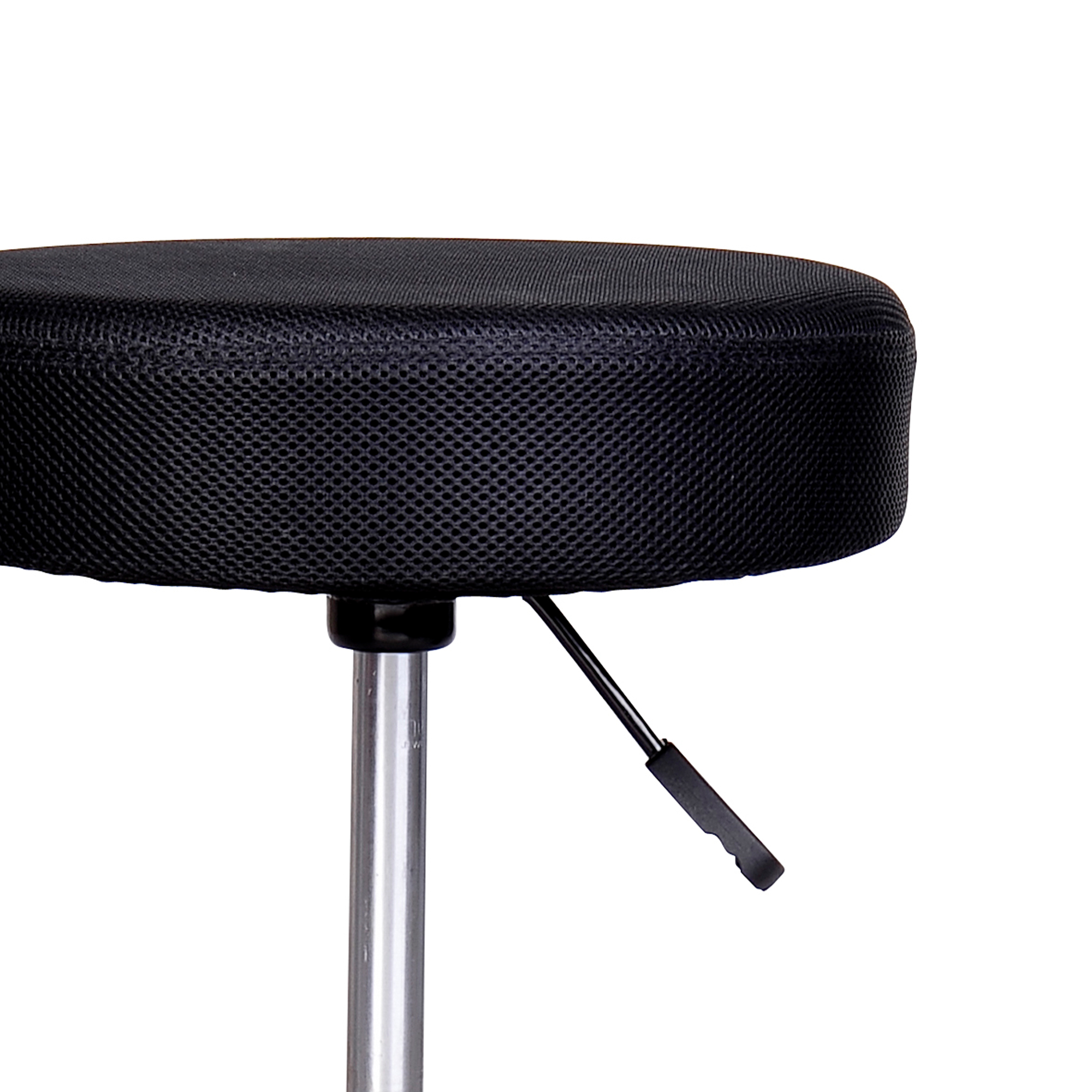 Tabouret De Massage HOMCOM - Pivotant 360°, Hauteur Réglable 49-64cm - Roulettes, Dossier Ergonomique