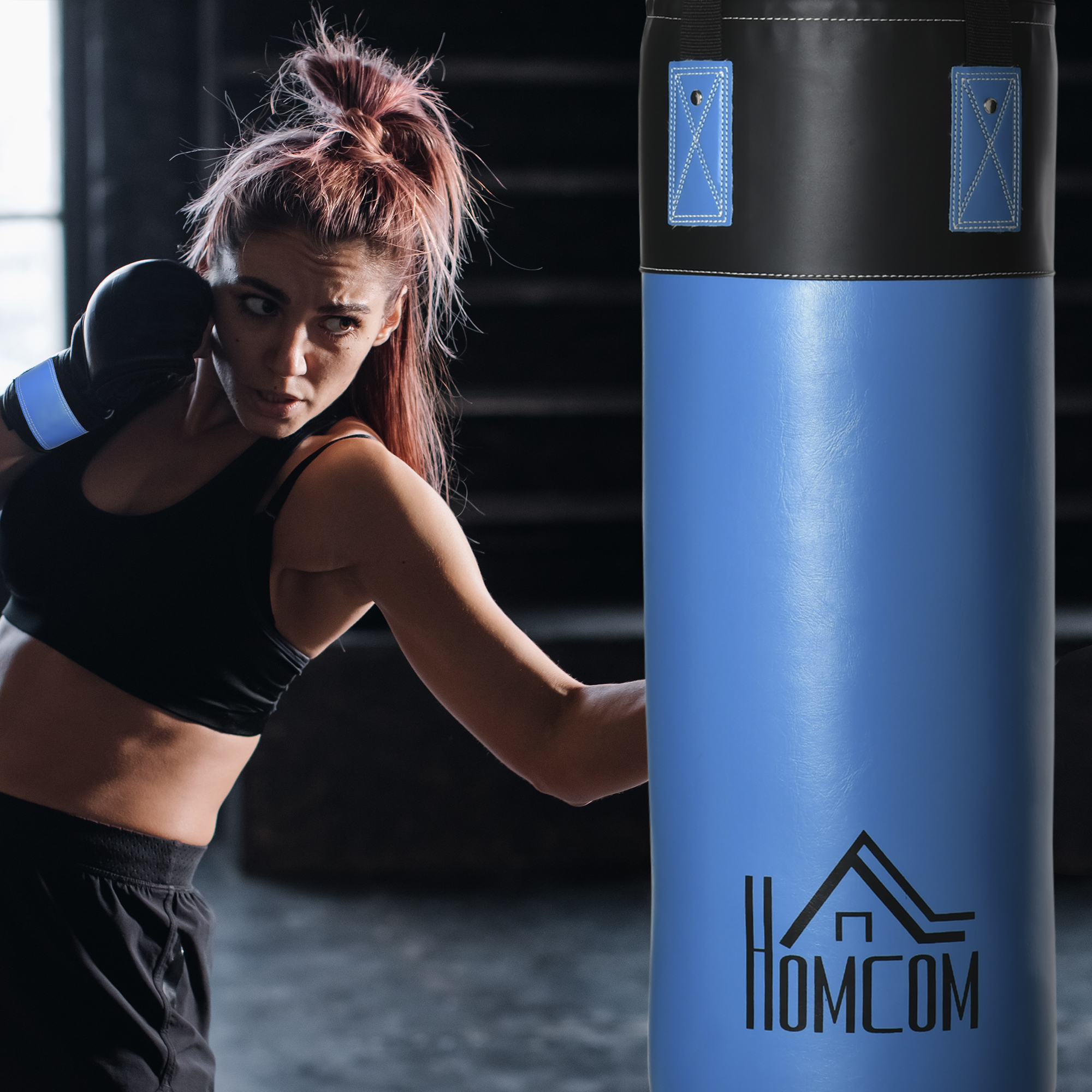 Sacco Da Boxe Vuoto Da Appendere 100/120 Cm – Tela Resistente Per MMA, Muay Thai E Fitness Domestico