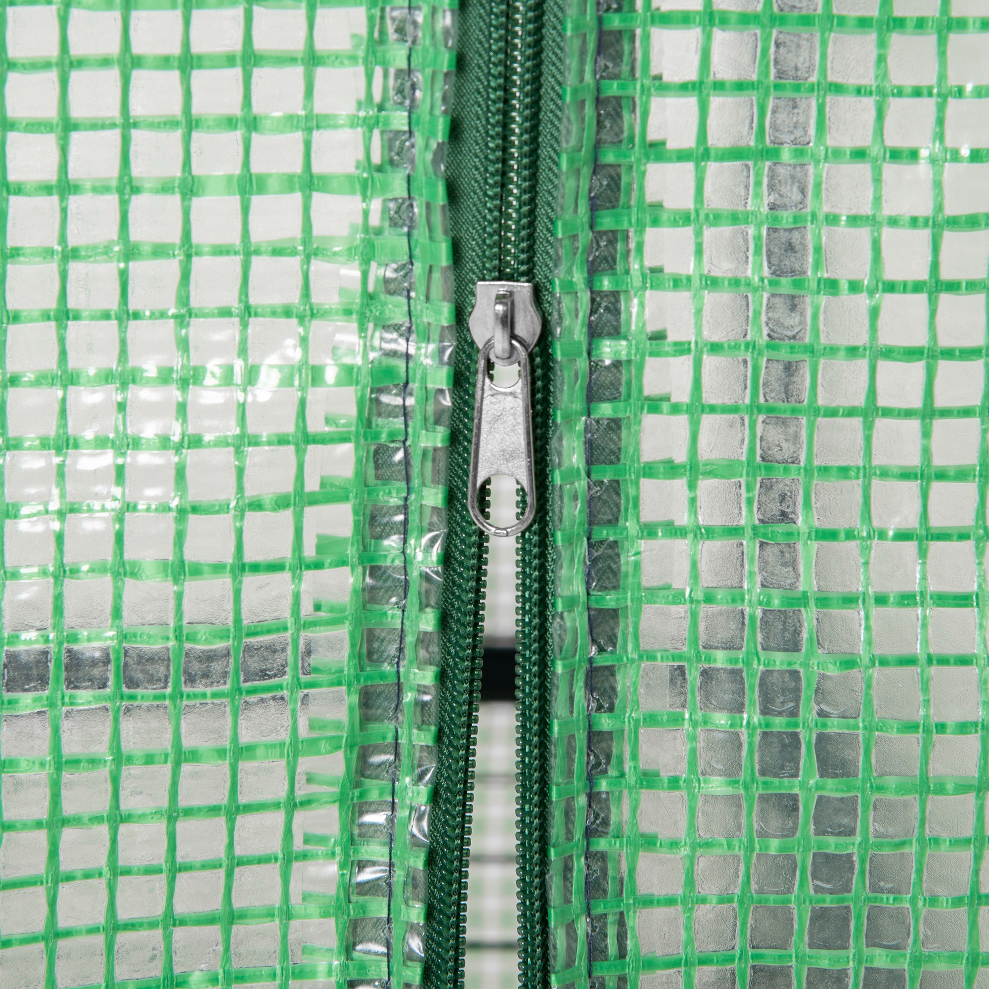 Fooliumkasvuhoone, minikasvuhoone, taimemaja, külmraam, 4 riiulit, 70 x 50 x 160 cm, tumeroheline
