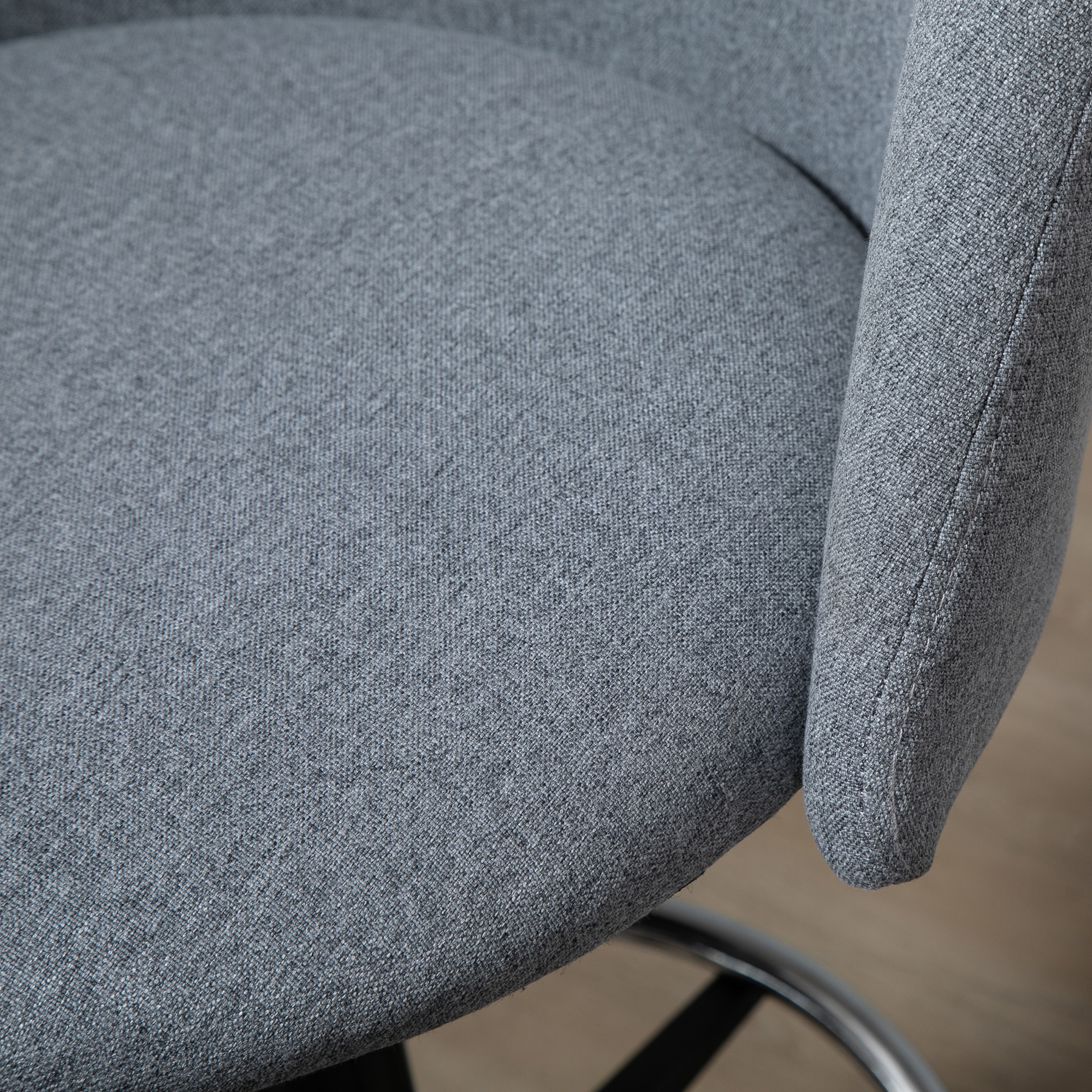 Vinsetto Ergonomic Drafting chair Adjustable Height w/ 5 Wheels Padded Seat Footrest 360° Swivel Freely Comfortable Versatile Use For Home Office Grey 8