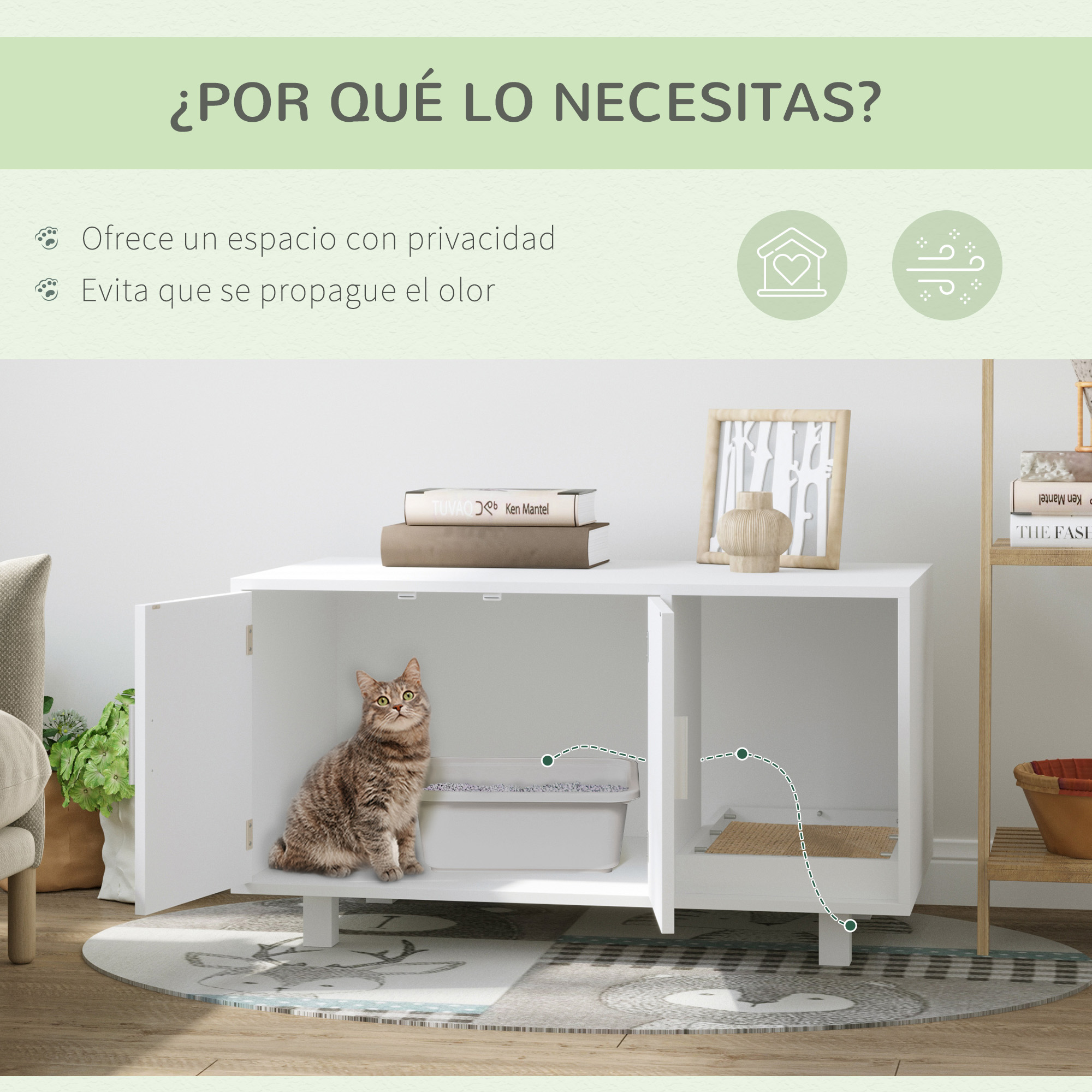 Cat Litter Box Plant s Mueble PawHut Mueble Arenero Para Gatos