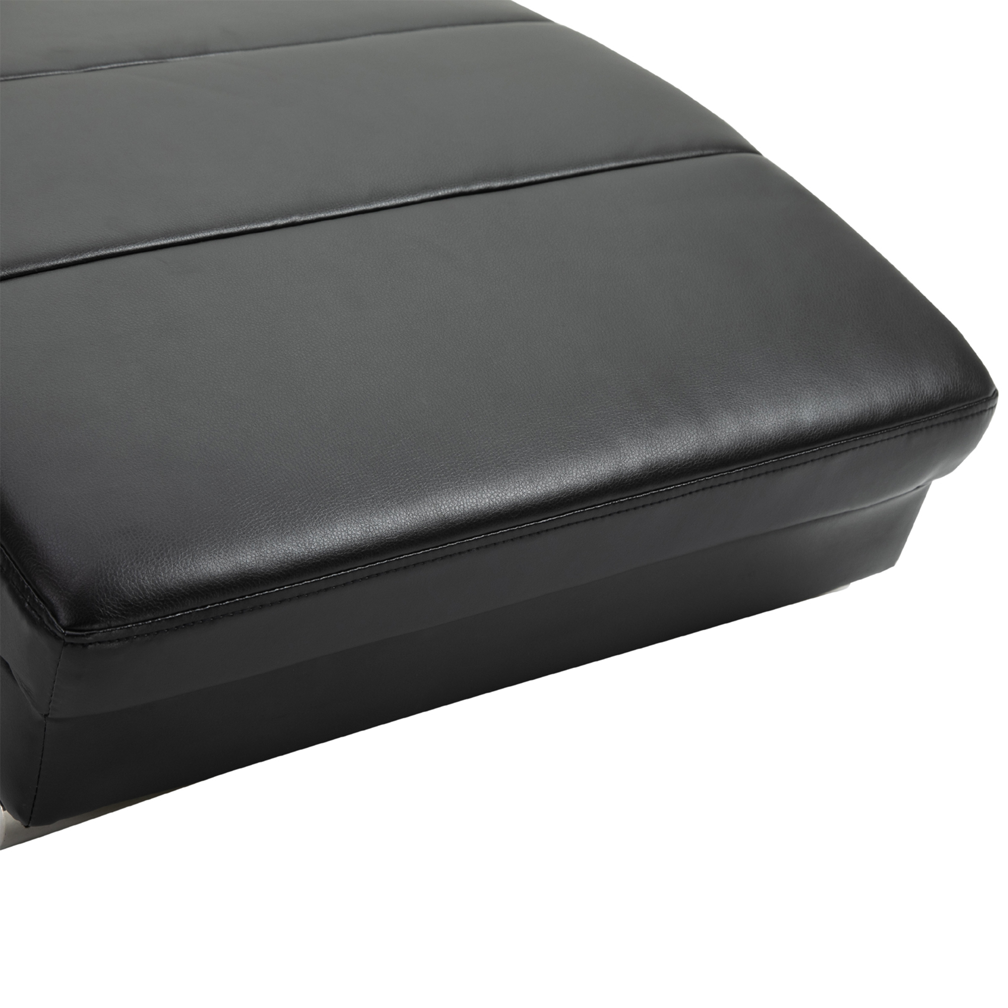 Lamamistool massaažifunktsiooniga, ergonoomiliselt kõrge seljatugi, massaažifunktsiooni ja null-G disainiga padjaga, kunstnahk, metall, poroloon, must, 58 x 1