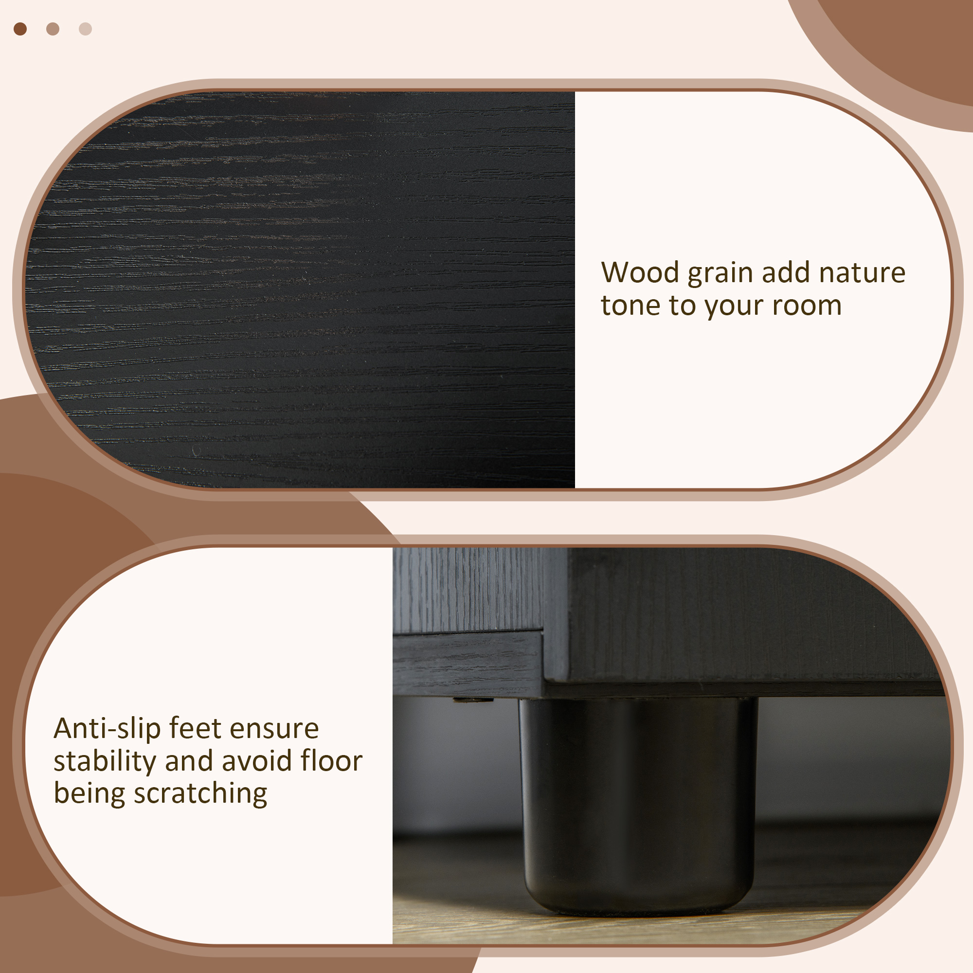 Vinsetto Two-Tier Locking Office Storage Cabinet Black 5