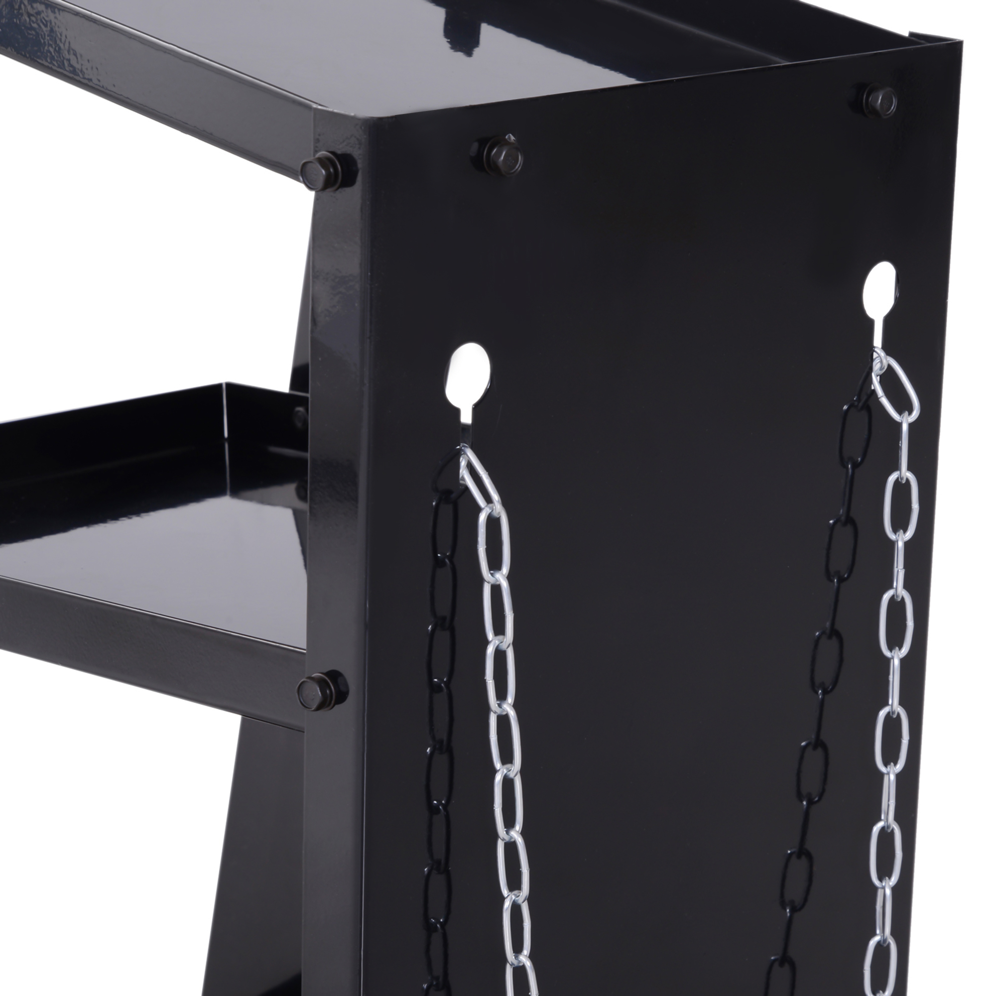 DURHAND Welding Cart Welder Trolley Garage for Gas Bottles w/ Safety Chain, Wheels, Black 8