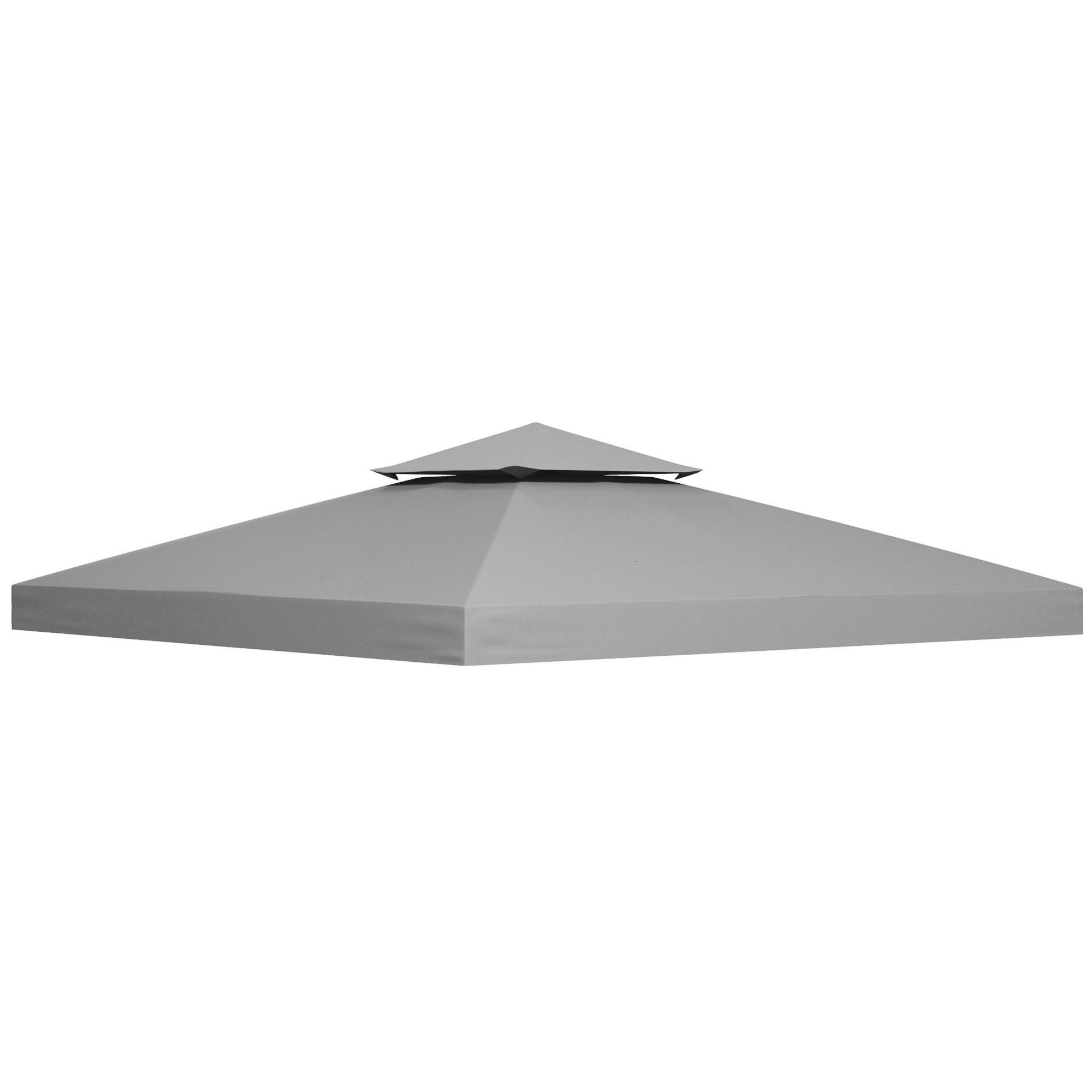 Product photograph of Outsunny 3 X 3 M Gazebo Canopy Roof Top Replacement Cover Spare Part Light Grey Top Only Aosom Uk from Aosom UK
