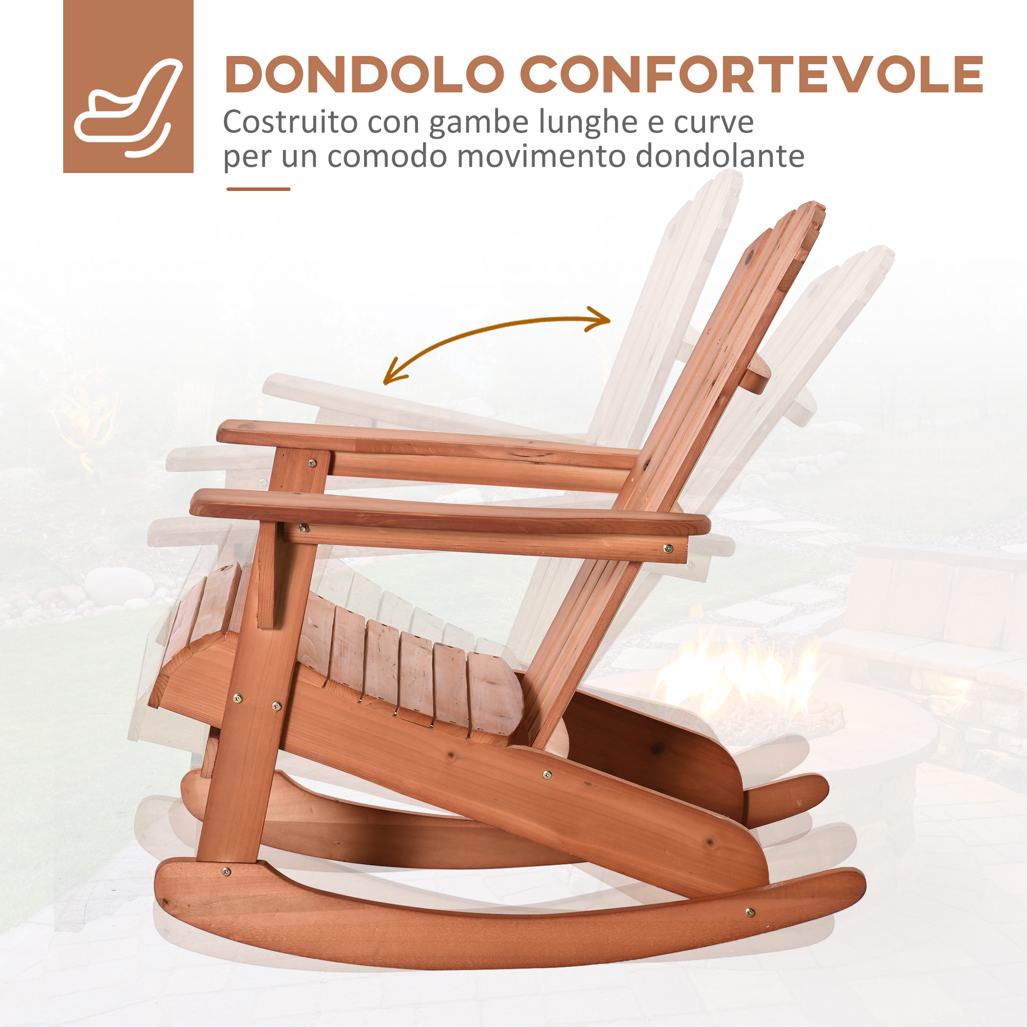 YEFU Set Di 2 Cuscini Per Sedia A Dondolo Adirondack – Sottili Con Cinghie, 50x40x3,8 Cm – Interno/Esterno, Impermeabili, Borgogna