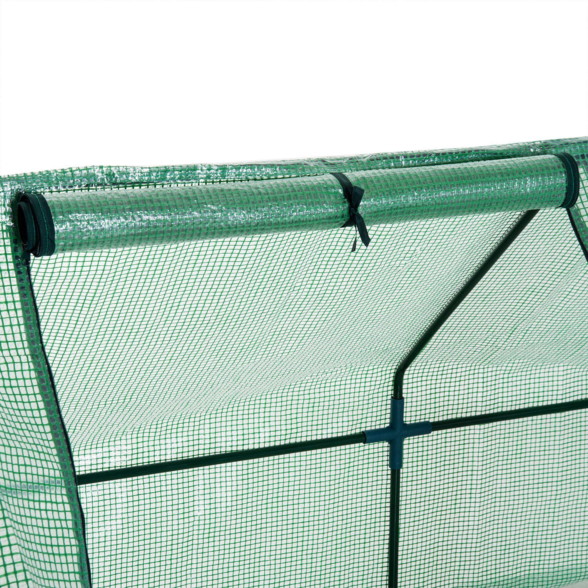 Kasvuhoone 3 rullaknaga, PE-võrkkile, terasfooliumist kasvuhoone, kasvuhoone rõdule, aeda, tomatikasvataja 270x90x90cm, tomatikasvuhoone köögiviljadele, lilledele, taimedele