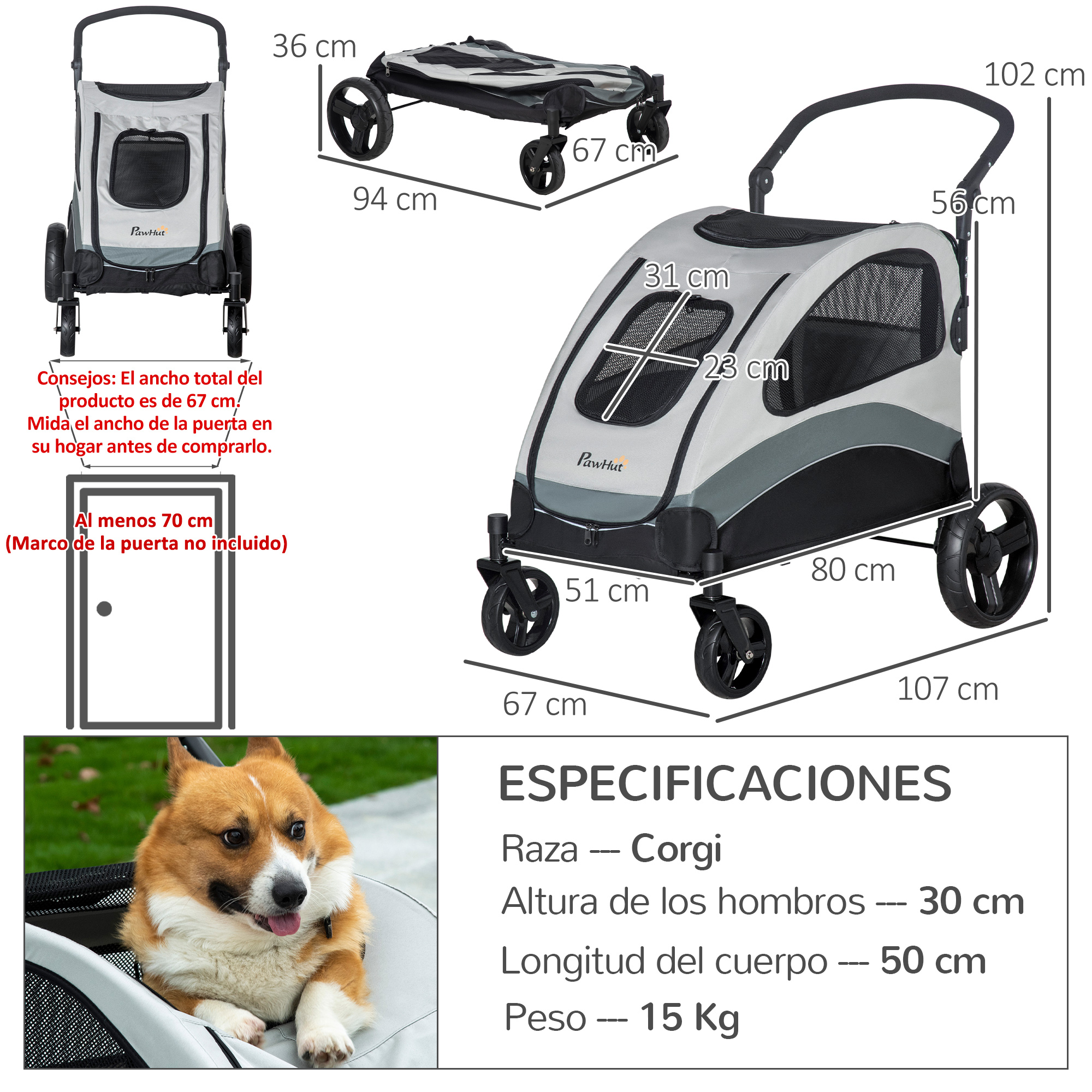 Puertas Retráctiles Para Bebé, Puertas Para Mascotas Con Pue | Meses Sin Interés