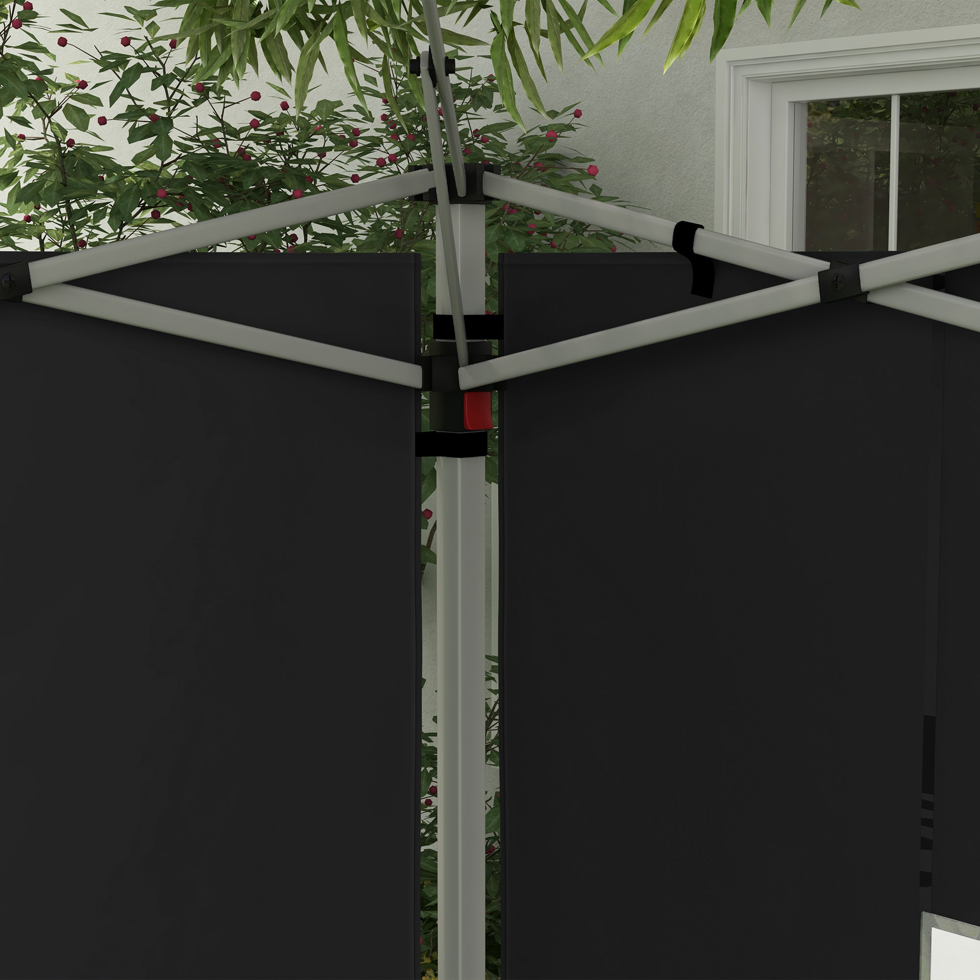 Outsunny Gazebo Side Panels, Sides Replacement with Window for 3x3(m) or 3x4m Pop Up Gazebo, 2 Pack, Black 8