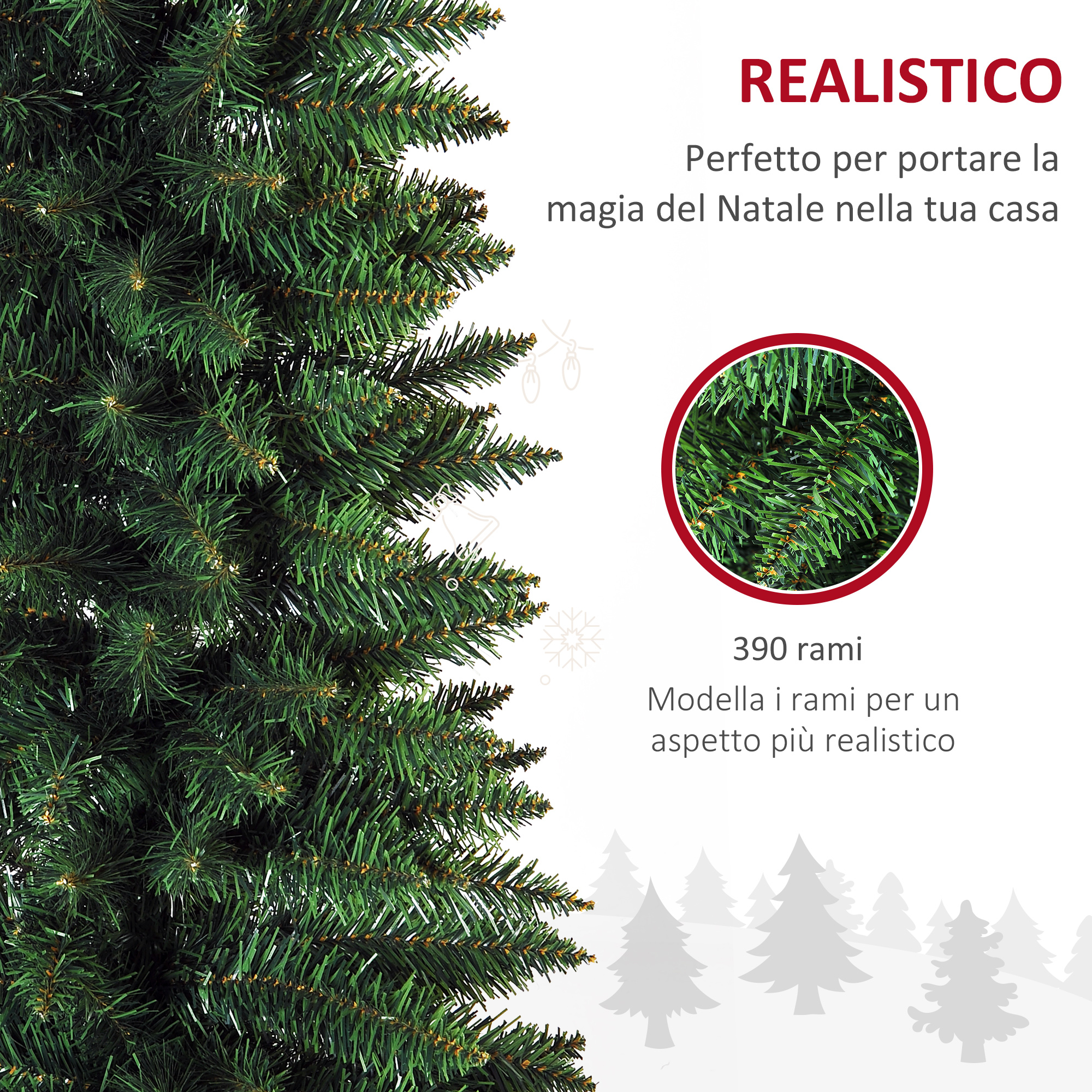 Base Albero Di Natale Aurora - In Ferro, 60cm, Per Alberi Fino A 270cm, Verde - Foto 13