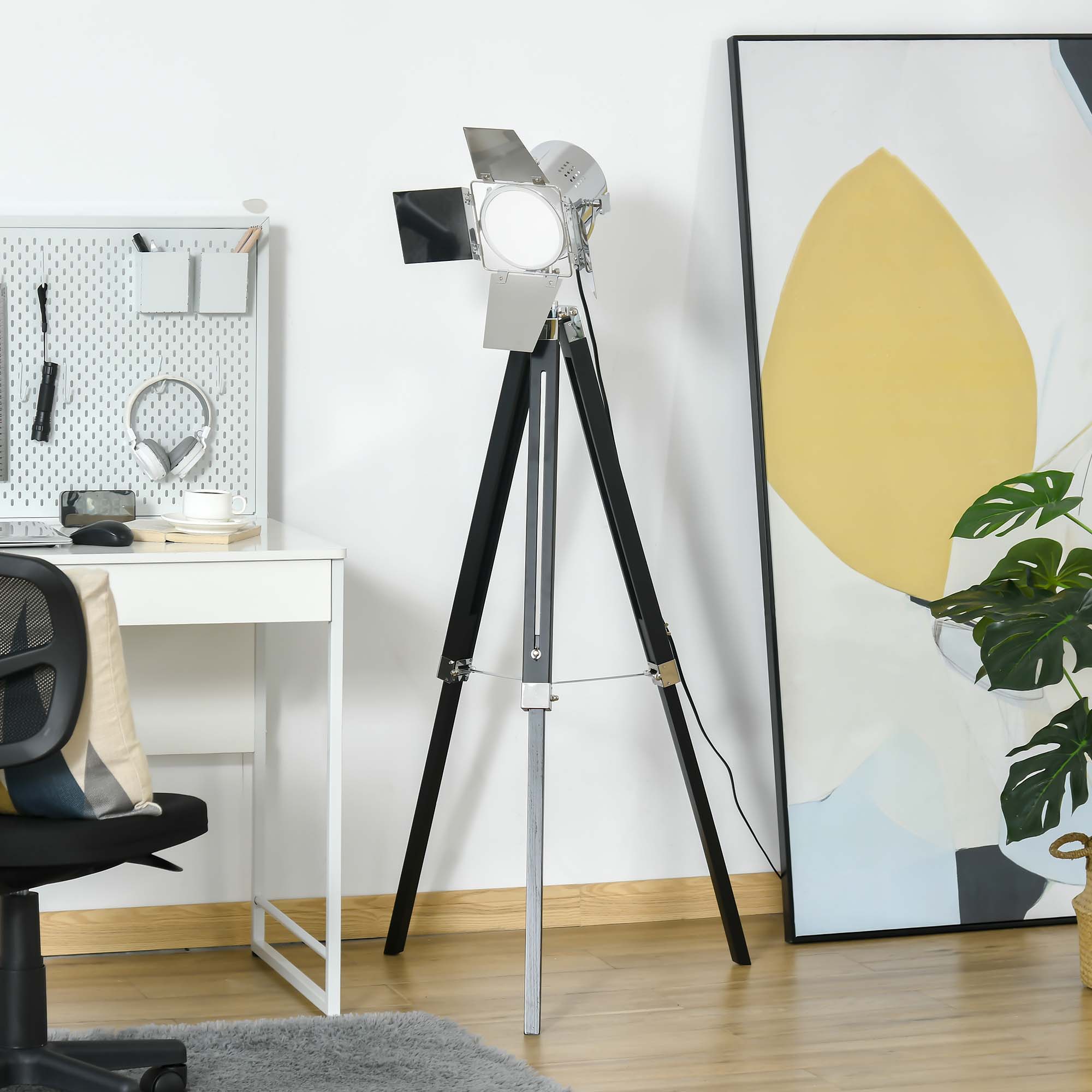 HOMCOM Round Crystal Ceiling Lamp 7 Lights Chandelier Mounted Fixture For Living Room Dining Room Hallway Modern