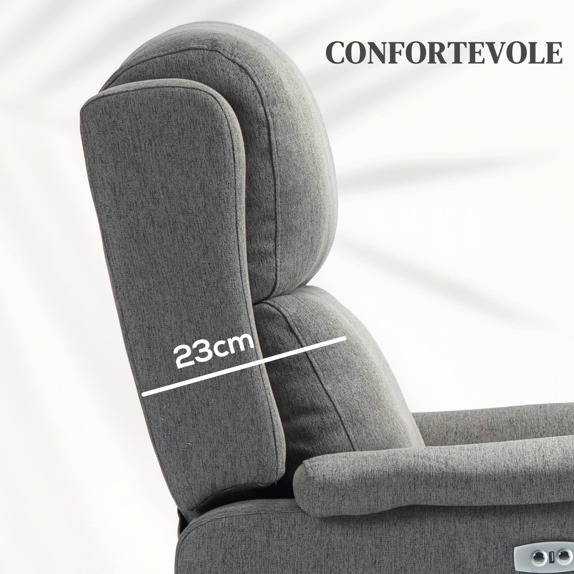 Poltrona Reclinabile con Poggiapiedi Blu in Velluto vidaXL | Leroy Merlin