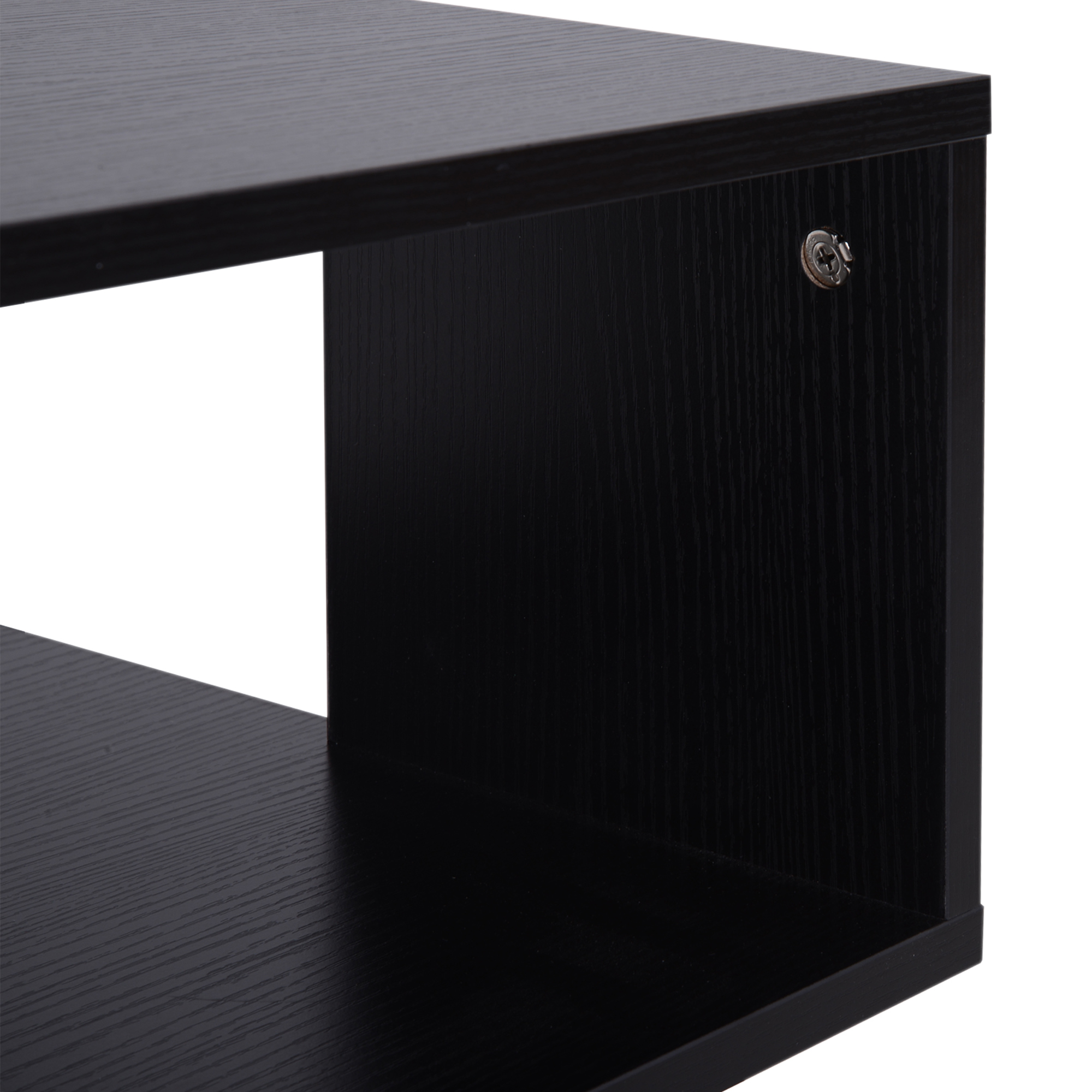 HOMCOM Side Table Square Coffee Table Modern End Table with 2 Tier Storage Shelves for Living Room, Bedroom, Black 9