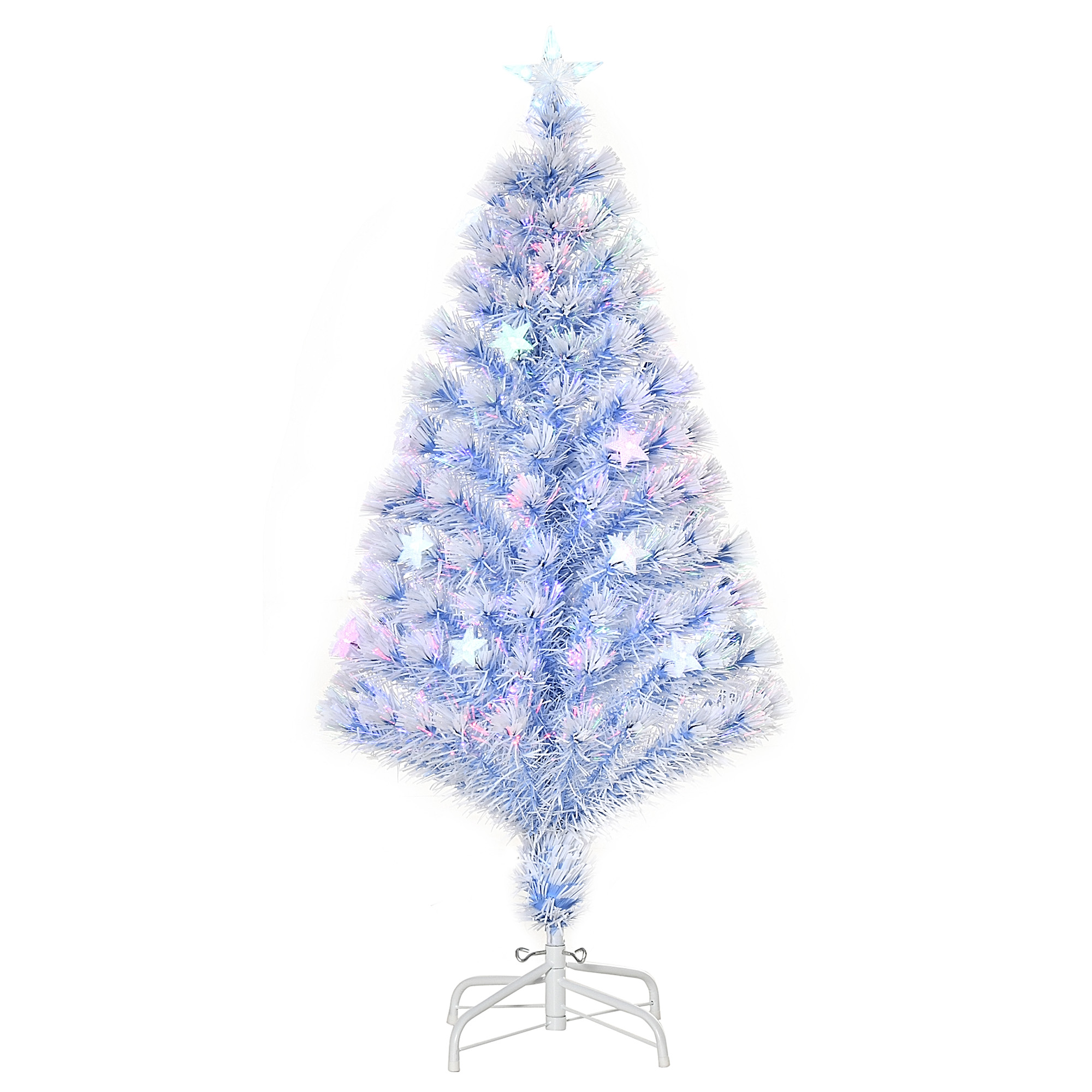 HOMCOM künstlicher Weihnachtsbaum mit 3 LED-Leuchten Tannenbaum PVC Metall günstig online kaufen