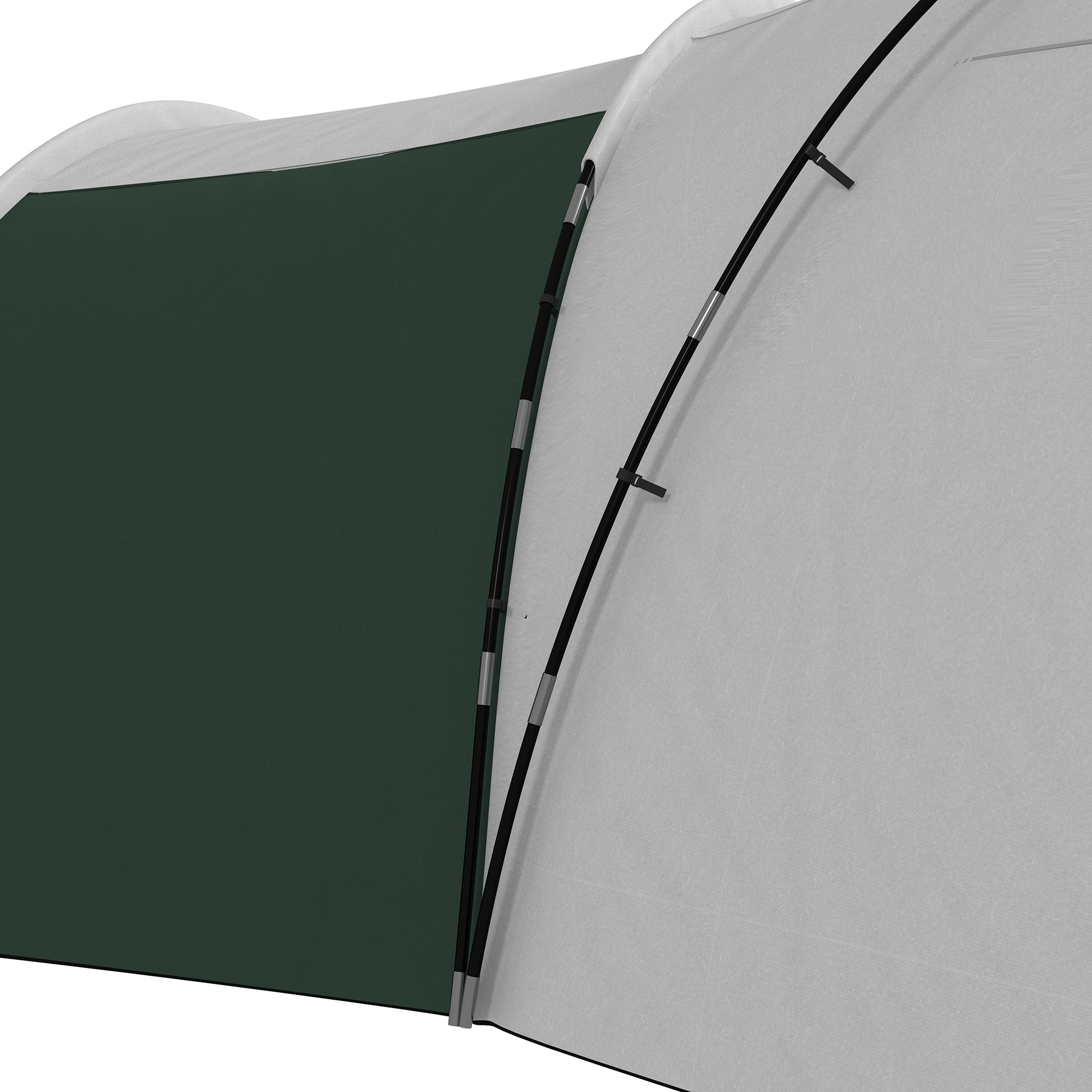 Outsunny 6-9 Man Tent with Bedrooms and Living Room, Accessories Included, Green 9