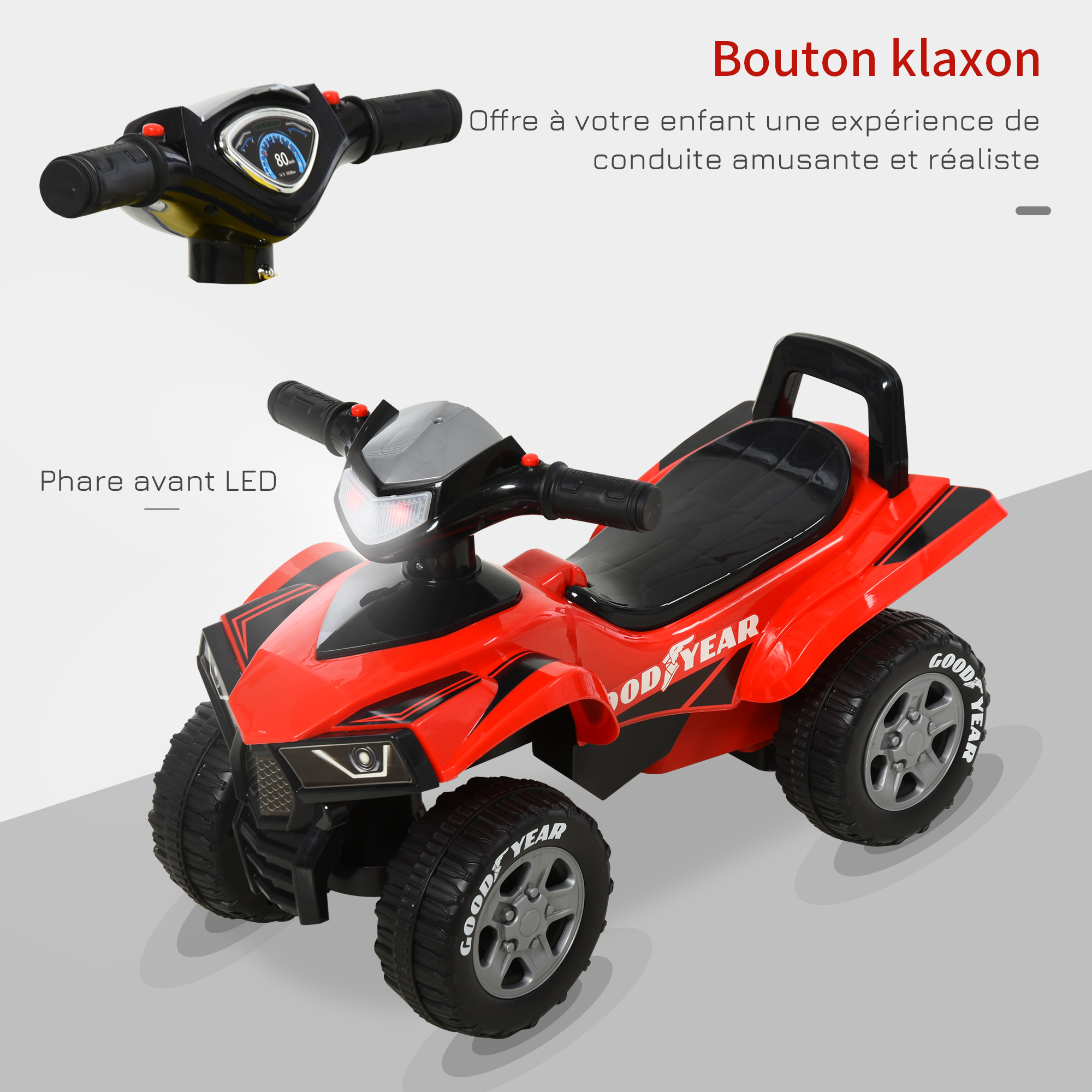 HOMCOM Porteur Enfant Mercedes-Benz - Véhicule à Pousser 12-36 Mois | Klaxon, Phares, Coffre