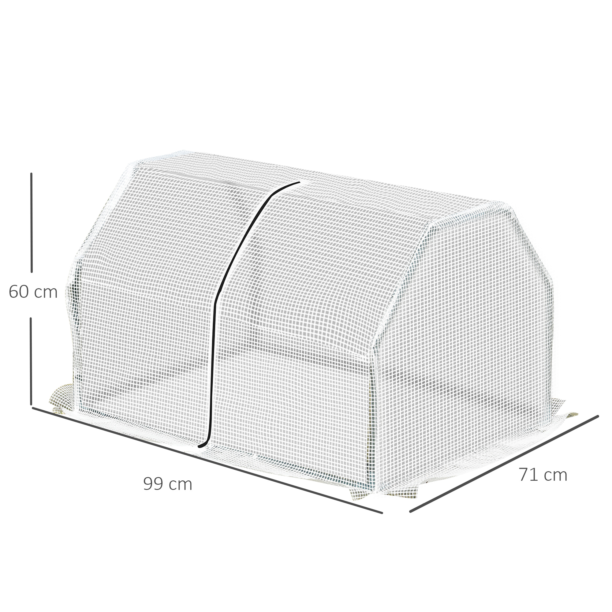 Minikasvuhoone, ilmastikukindel, kergesti transporditav, 99 cm x 71 cm x 60 cm, tunnelkast, roheline