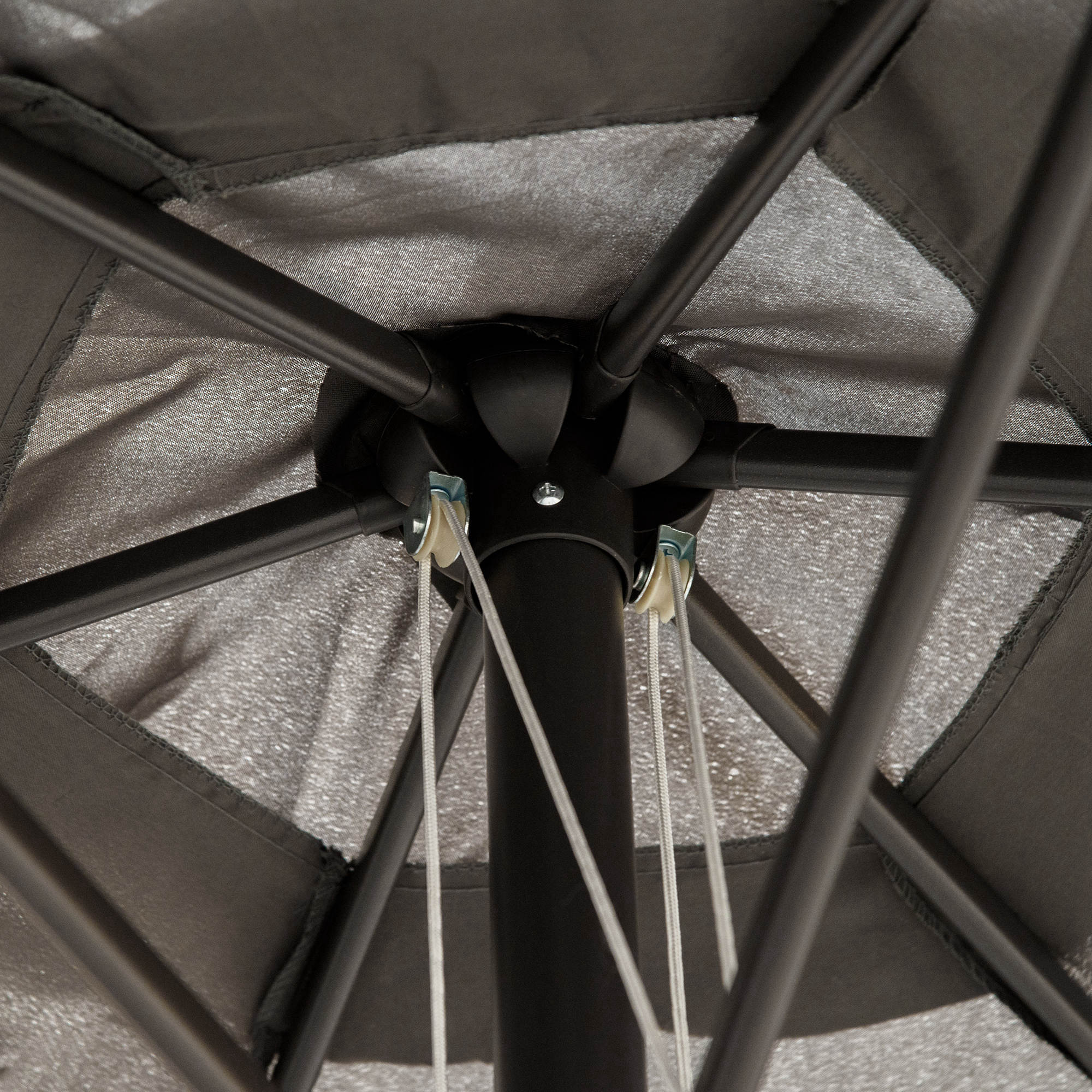 Outsunny 2.8m Garden Parasol Umbrella, Round Outdoor Market Table Umbrella Sun Shade Canopy, Dark Grey 8