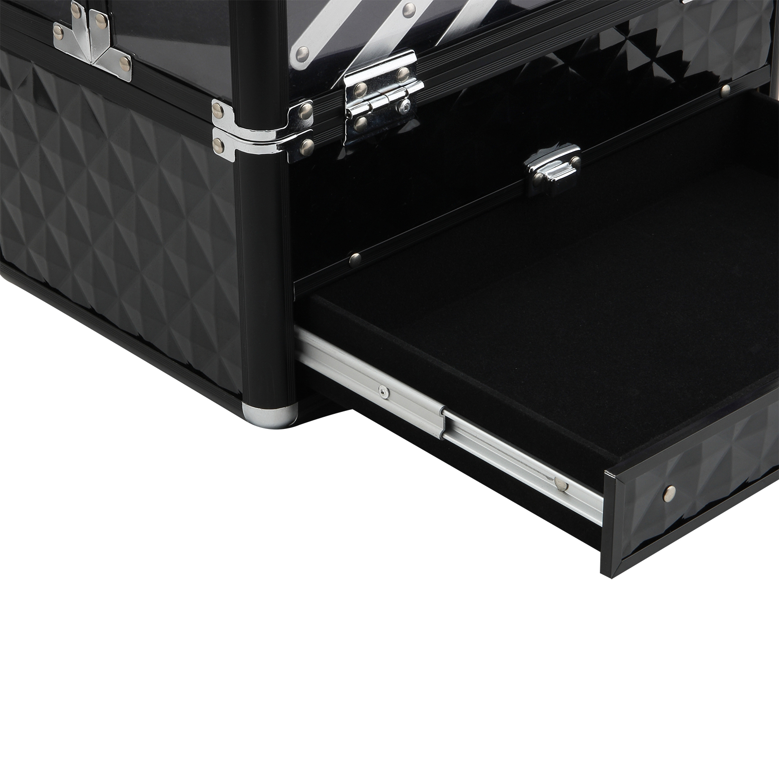 Valigetta Trucchi Professionale HOMCOM - 36x23x58 Cm, Nero, Con Ruote E 2 Chiavi - Nuovo