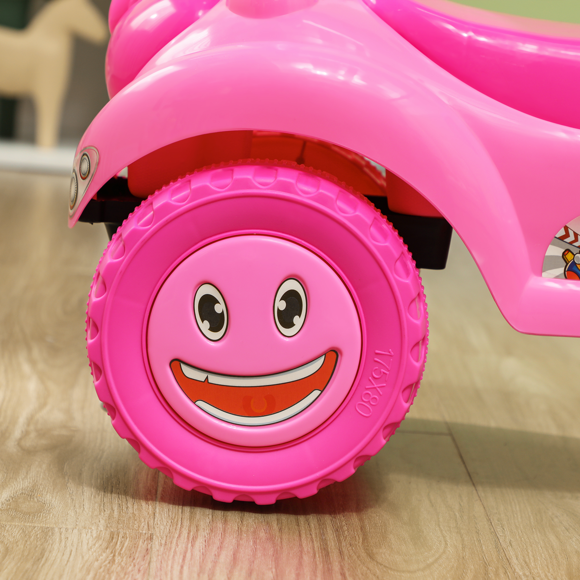 AIYAPLAY Foot to Floor oddler Ride on Toy w/ Music, Light, Horn, Under Seat Storage, Anti-Over-Backwards Device, Pink 9