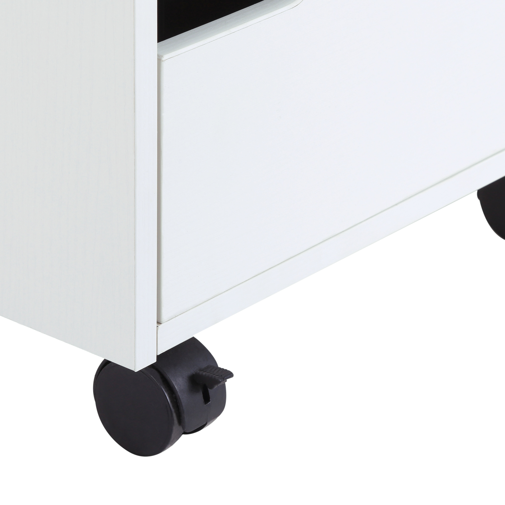Archivador De 2 Cajones Con Ruedas Para Oficina - Acabado Efecto Madera De Roble, Con Cerradura, Carga 20 Kg