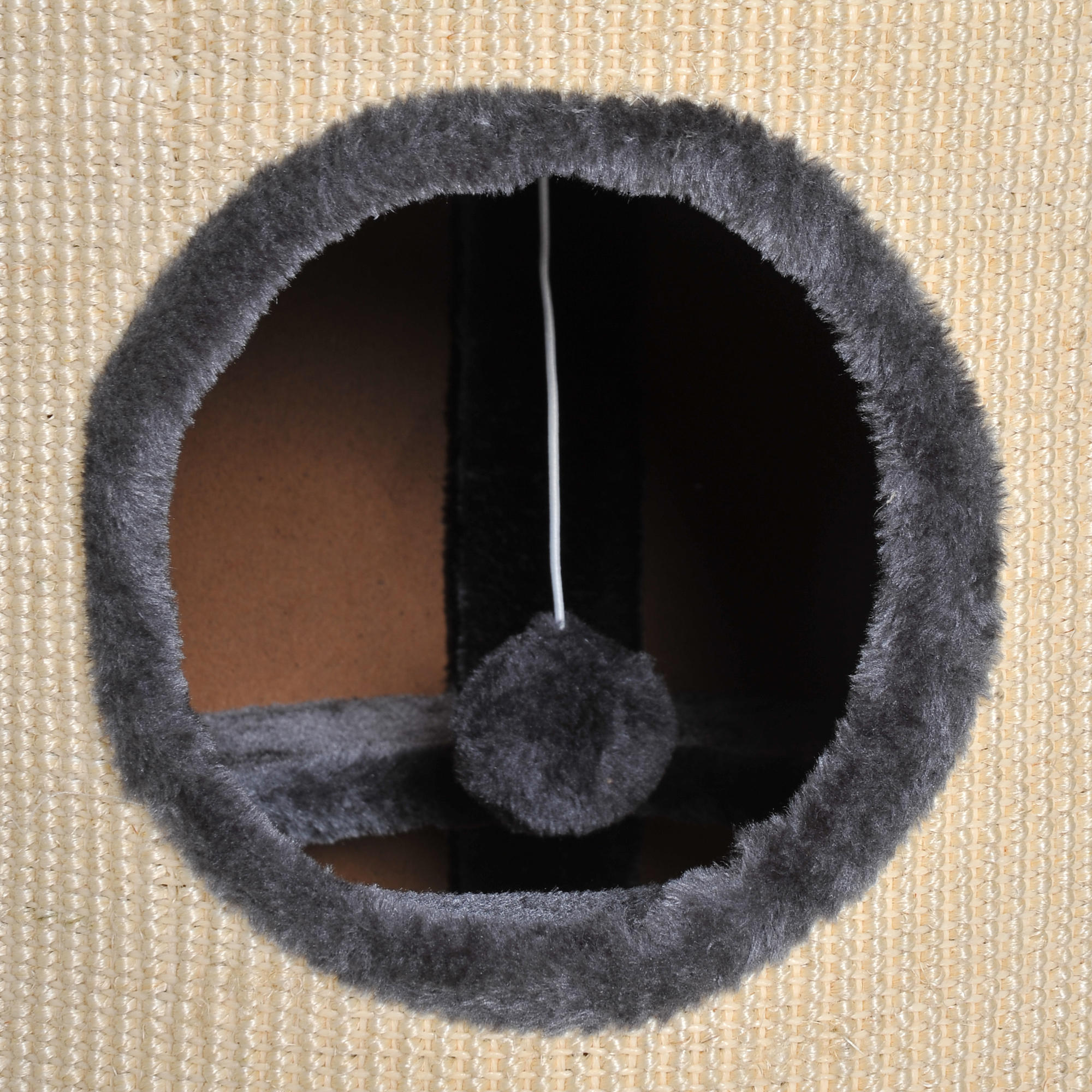 PawHut 70cm Height Cat Post Tree Scratching Barrel Sisal Activity Center Condo Kitten Bed Scratcher Climbing Climber Play House for Indoor Cats 8