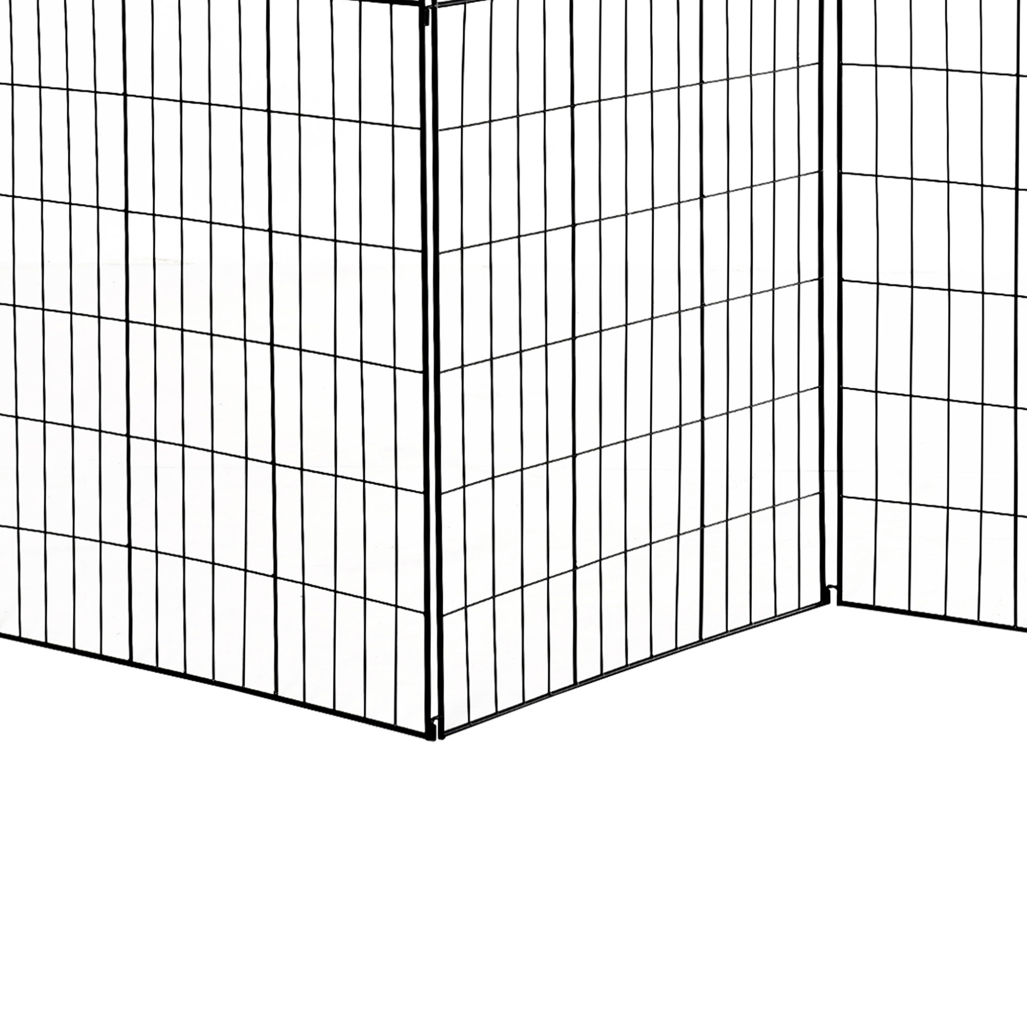 Outsunny Garden Decorative Fence 4 Panels 44in x 12ft Metal Wire