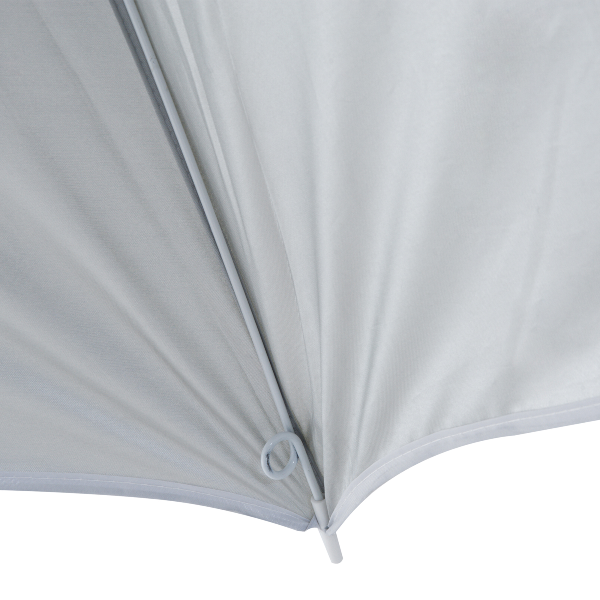 Outsunny 88" Arc 2.2M Fishing Umbrella Beach Parasol with Sides Brolly Shelter Canopy Shade with FREE Carry Bag Off-White 7