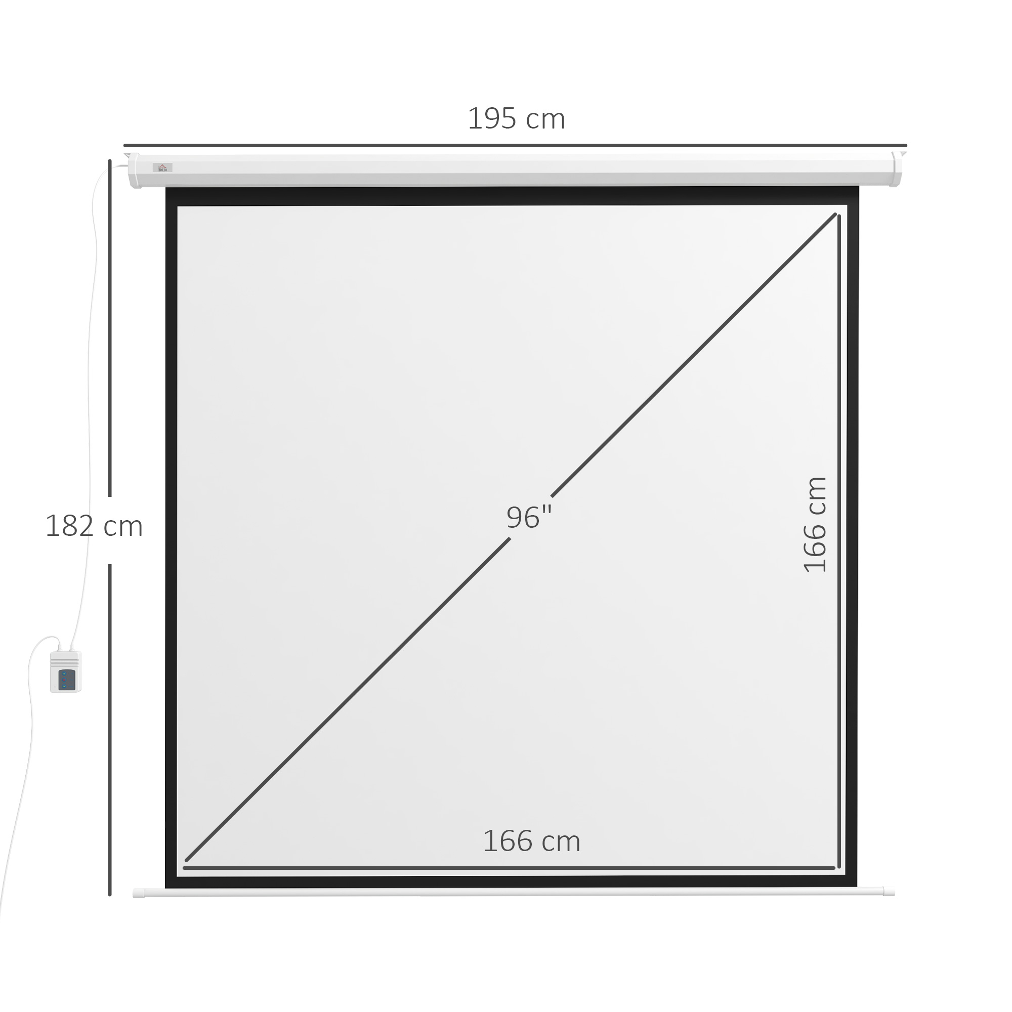 Écran De Projection électrique, Récepteur, Contrôleur, Interrupteur, Télécommande Sans Fil - TV Son Photo